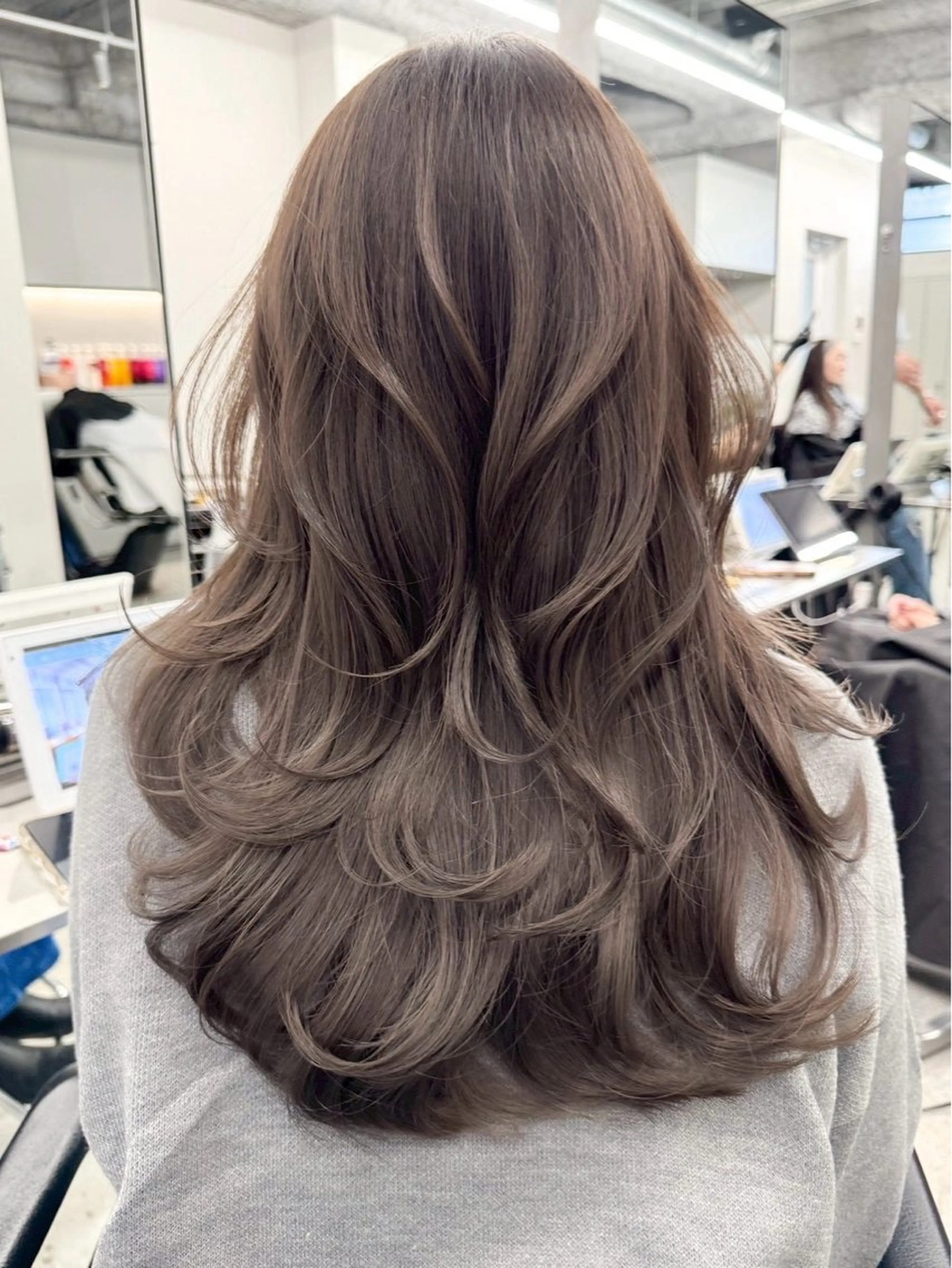 ロング カラー ヘアカラー ハイライト/レイヤー 河原町/Manatoのヘアスタイル