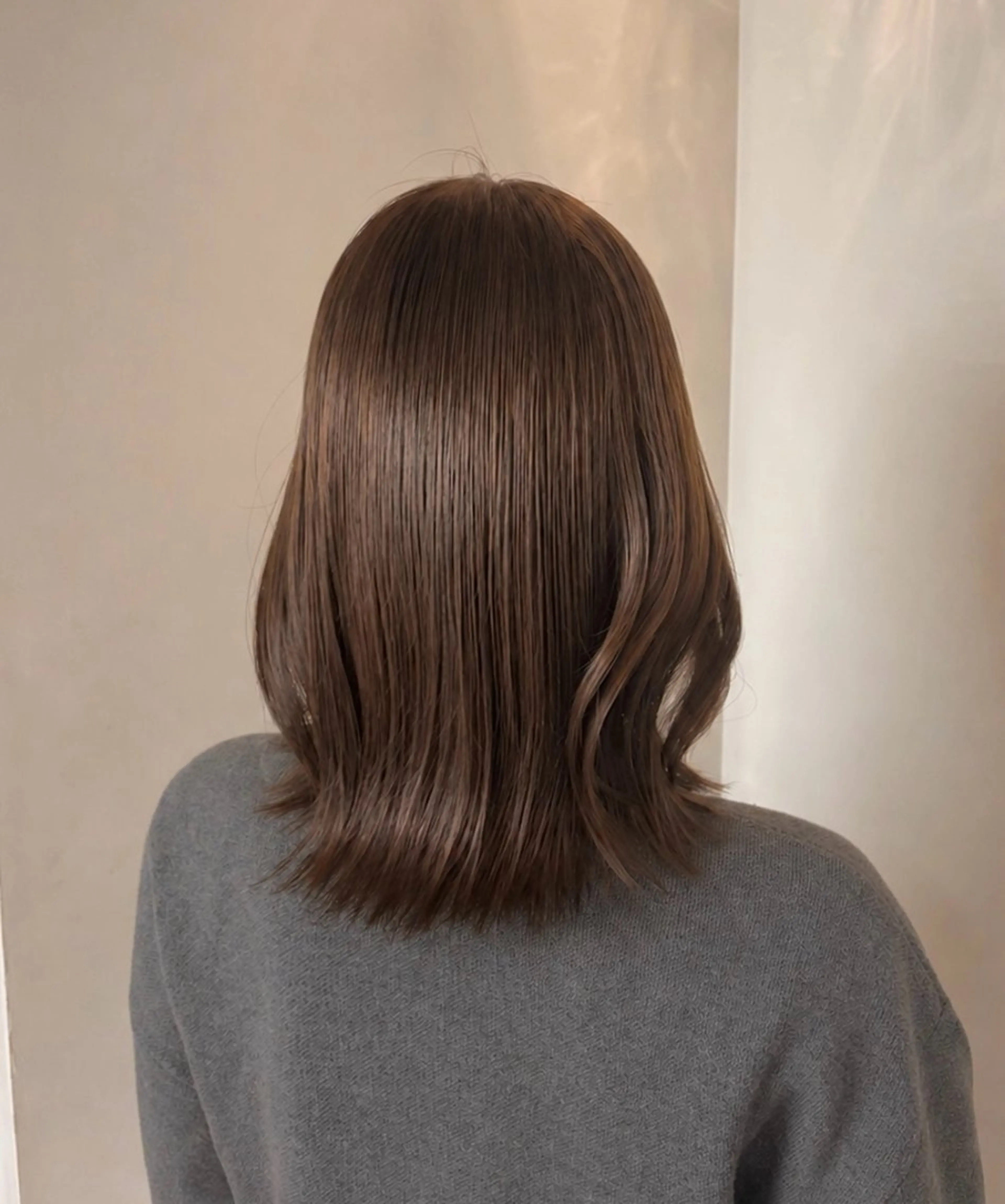ミディアム カラー ベージュカラー ヘーゼル ヘアカラー 森山 陽菜のヘアスタイル