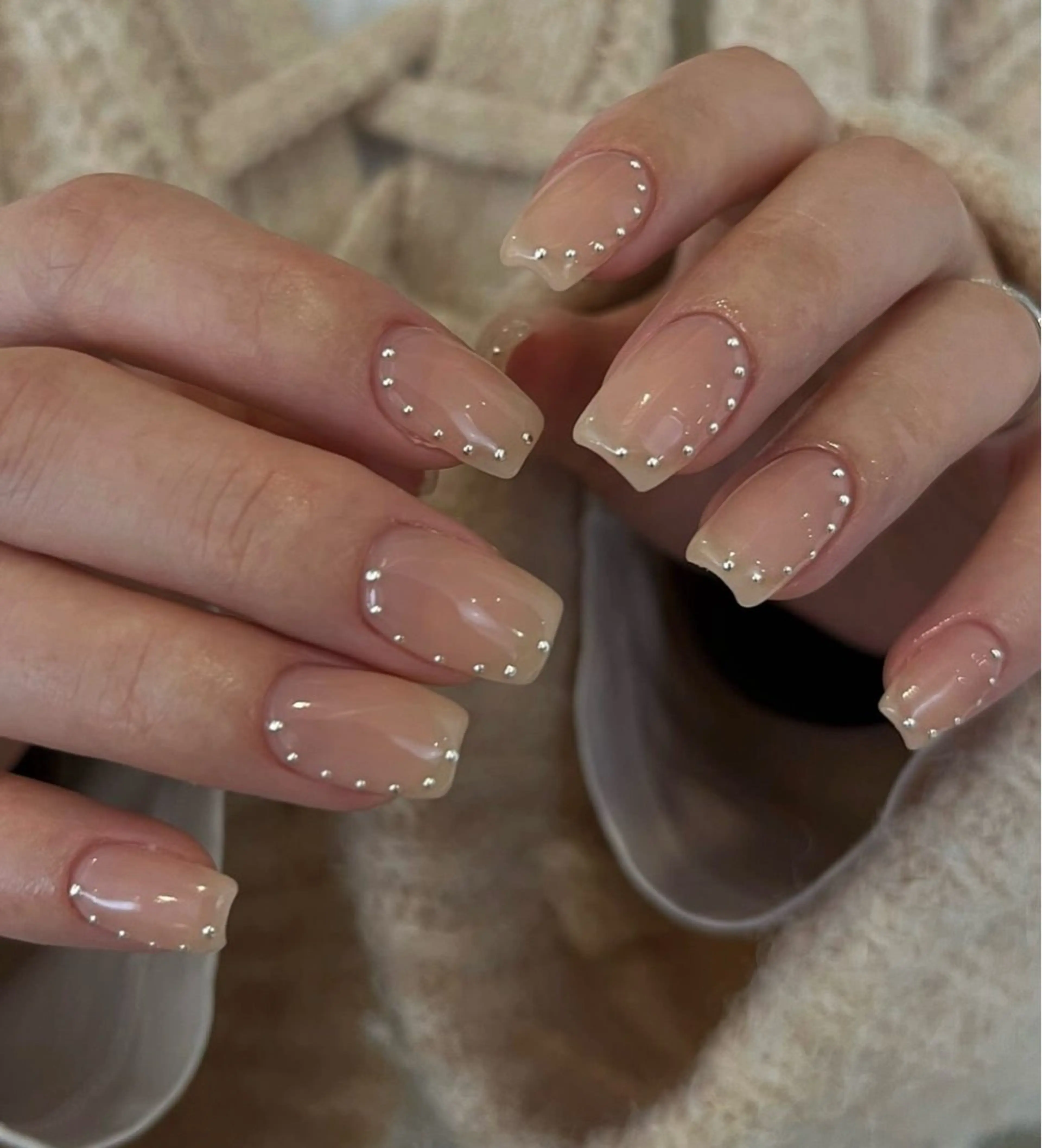 ネイル アートネイル オーロラネイル チークネイル 長さ出し フットネイル ハンドネイル Blossom nail_研修のネイルデザイン