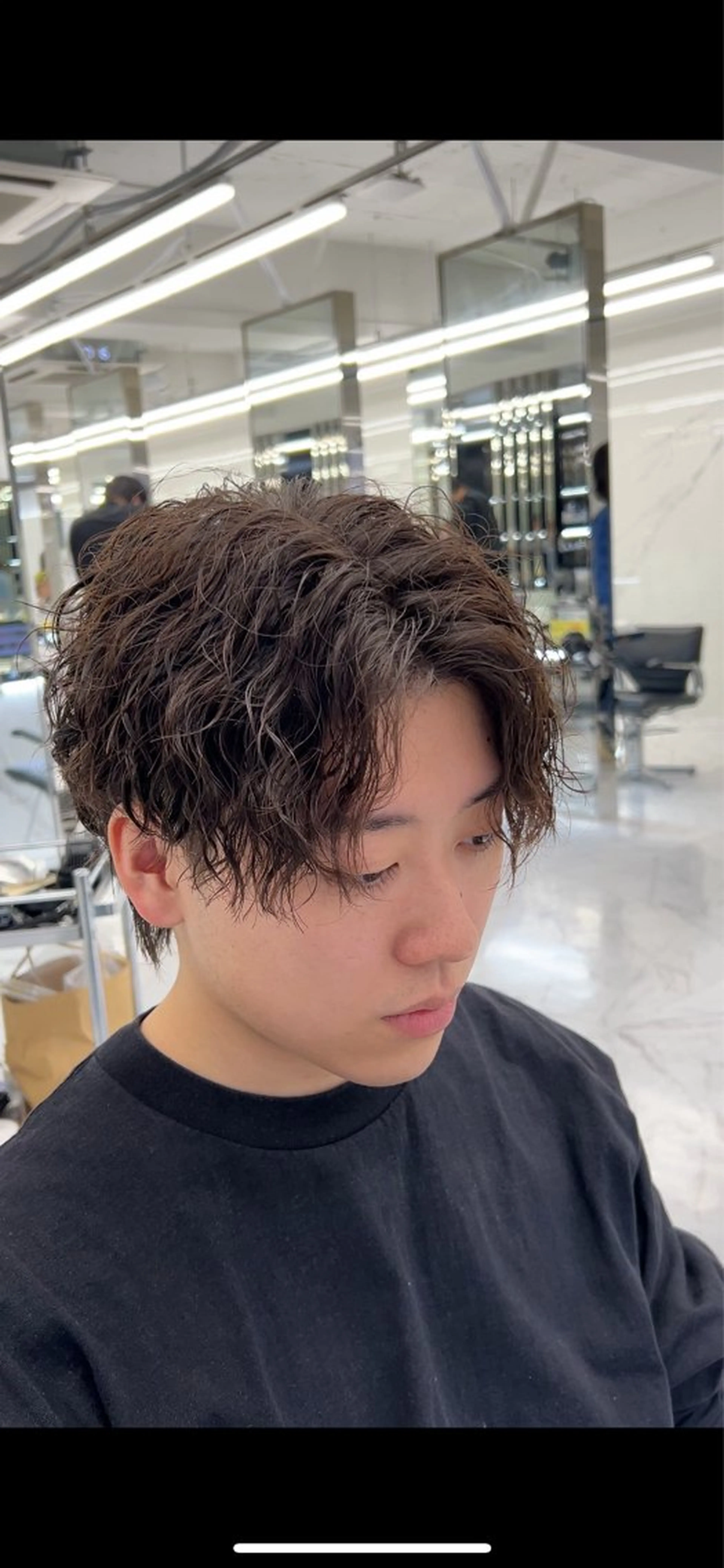 パーマ メンズ センターパート メンズ特化💥 ショートスタイル💥のヘアスタイル