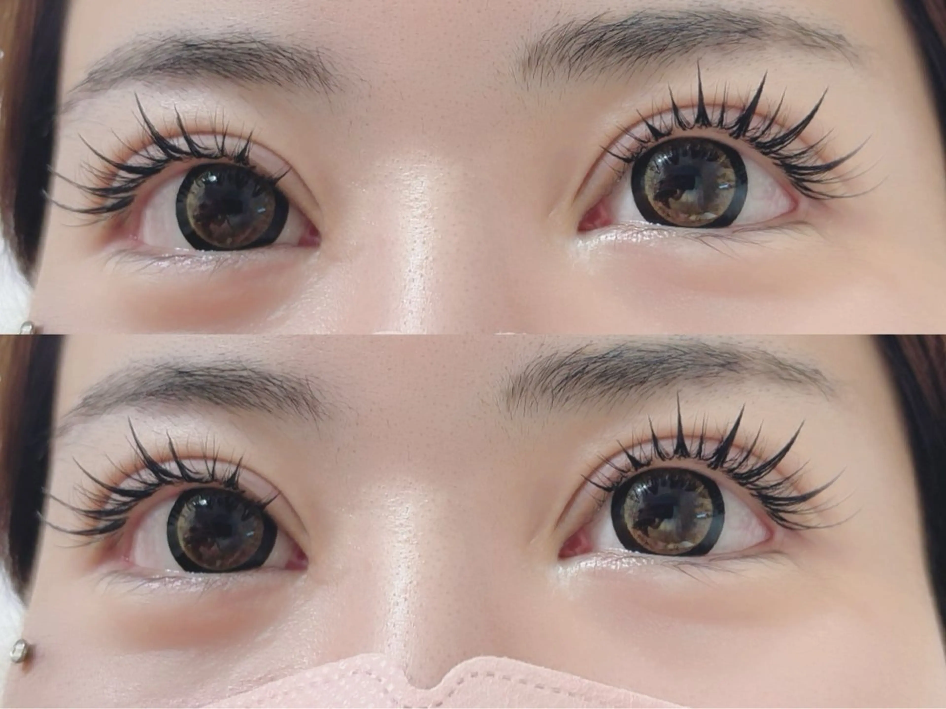 マツエク・マツパ 付け放題 バインドロック 束感まつ毛 フラットラッシュ パリジェンヌラッシュリフト マツエク AURORA RINAのマツエク・マツパデザイン