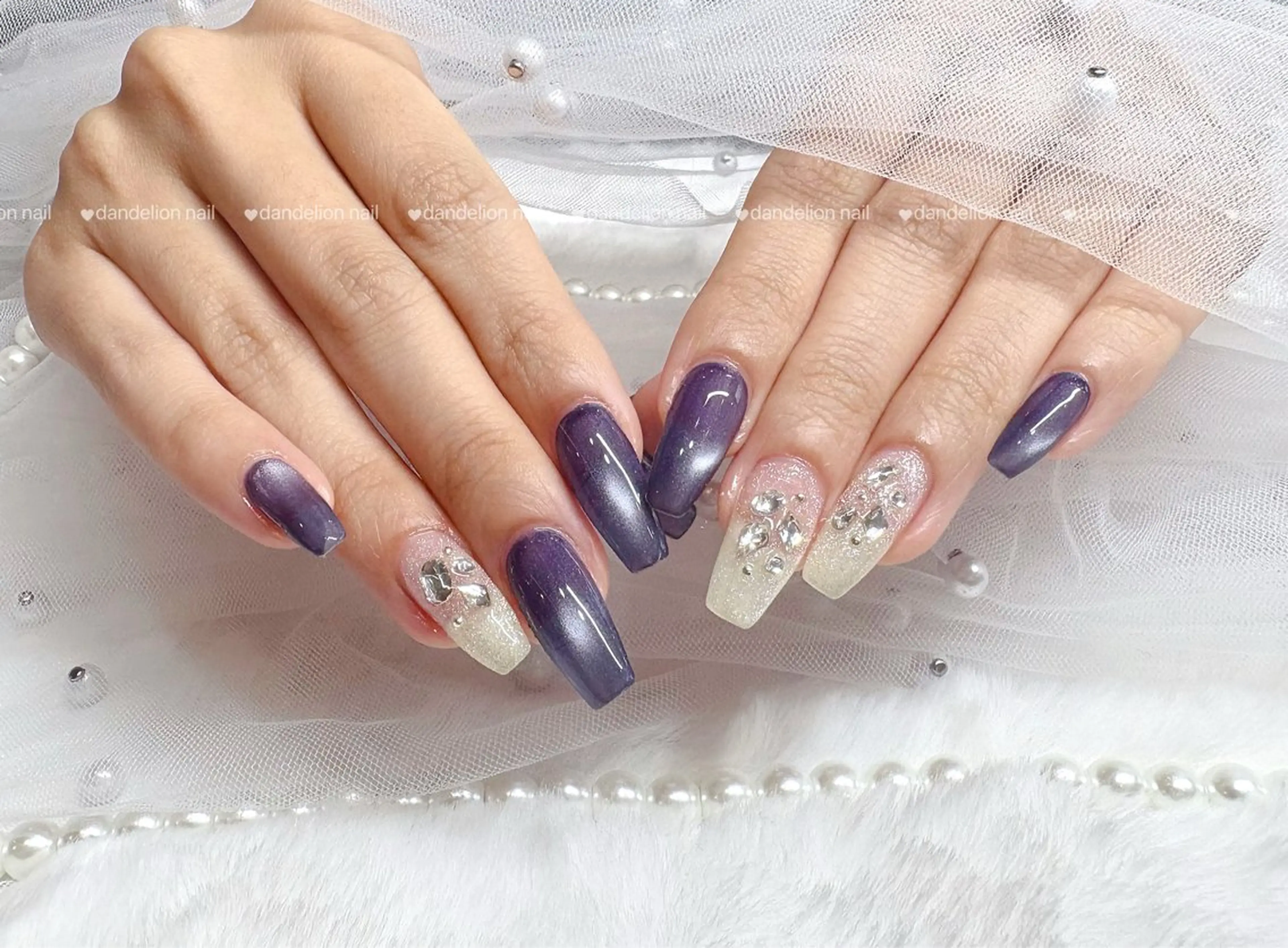ネイル キラキラネイル 持ち込み ハンドネイル dandelion nail北千住のネイルデザイン