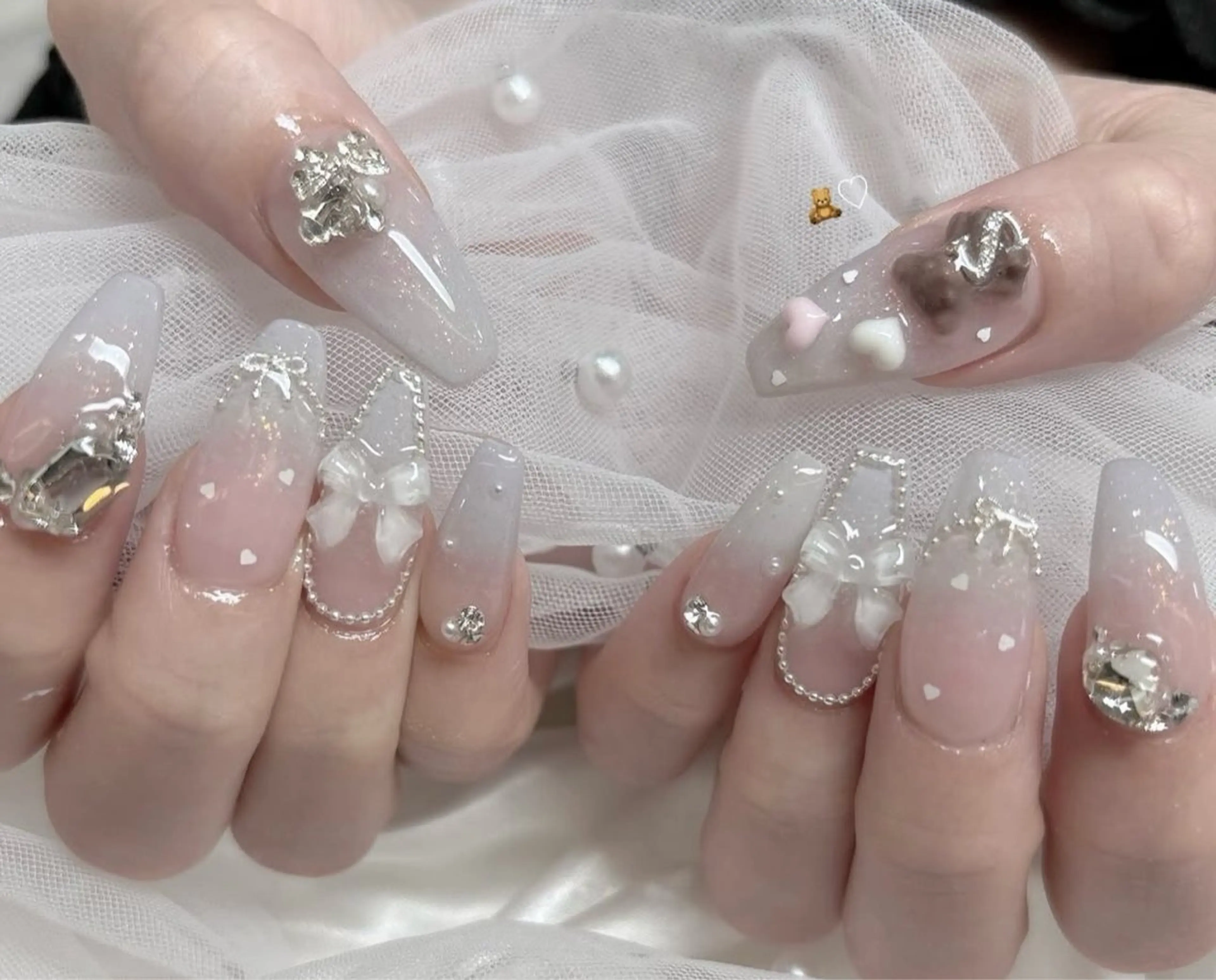 ネイル 韓国ネイル 持ち込み ニュアンスネイル ネイルチップ ハンドネイル TABI ANA.CHUOのネイルデザイン