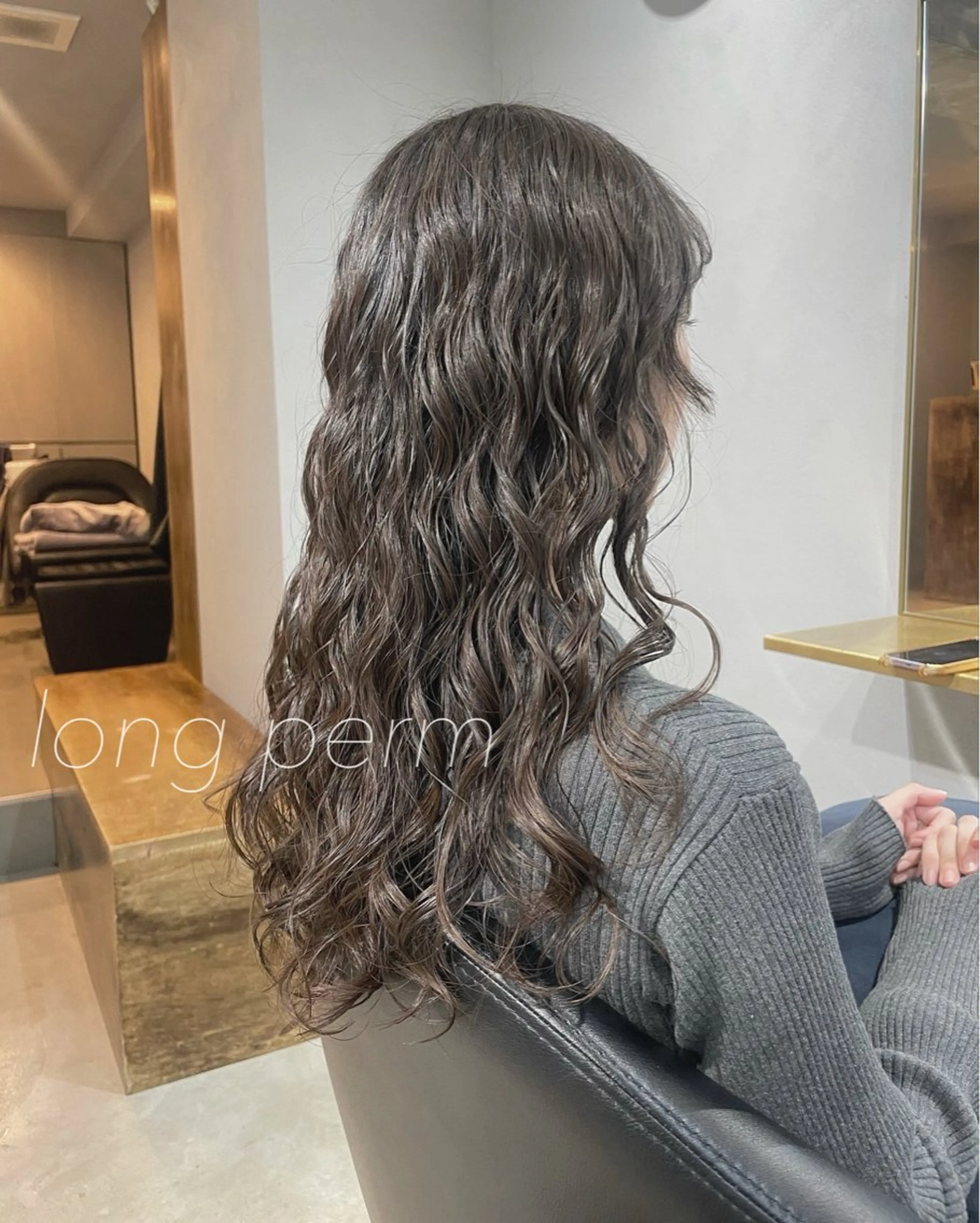 ロング パーマ ロング 縮毛矯正 カット パーマ トリートメント 【表参道】Ruri デジタルパーマのヘアスタイル