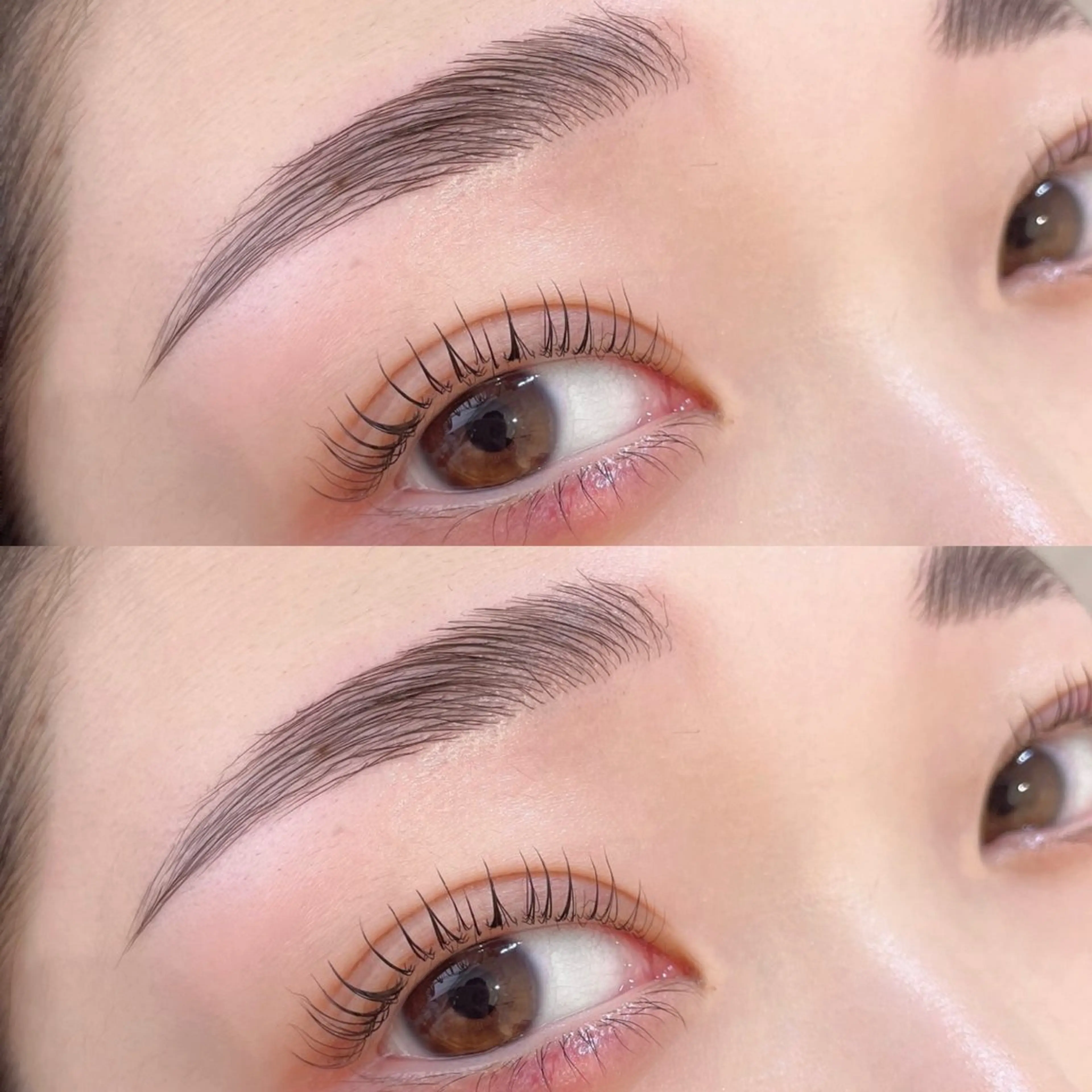 アイブロウ ハリウッドブロウリフト 十文字 りょうのマツエク・マツパデザイン