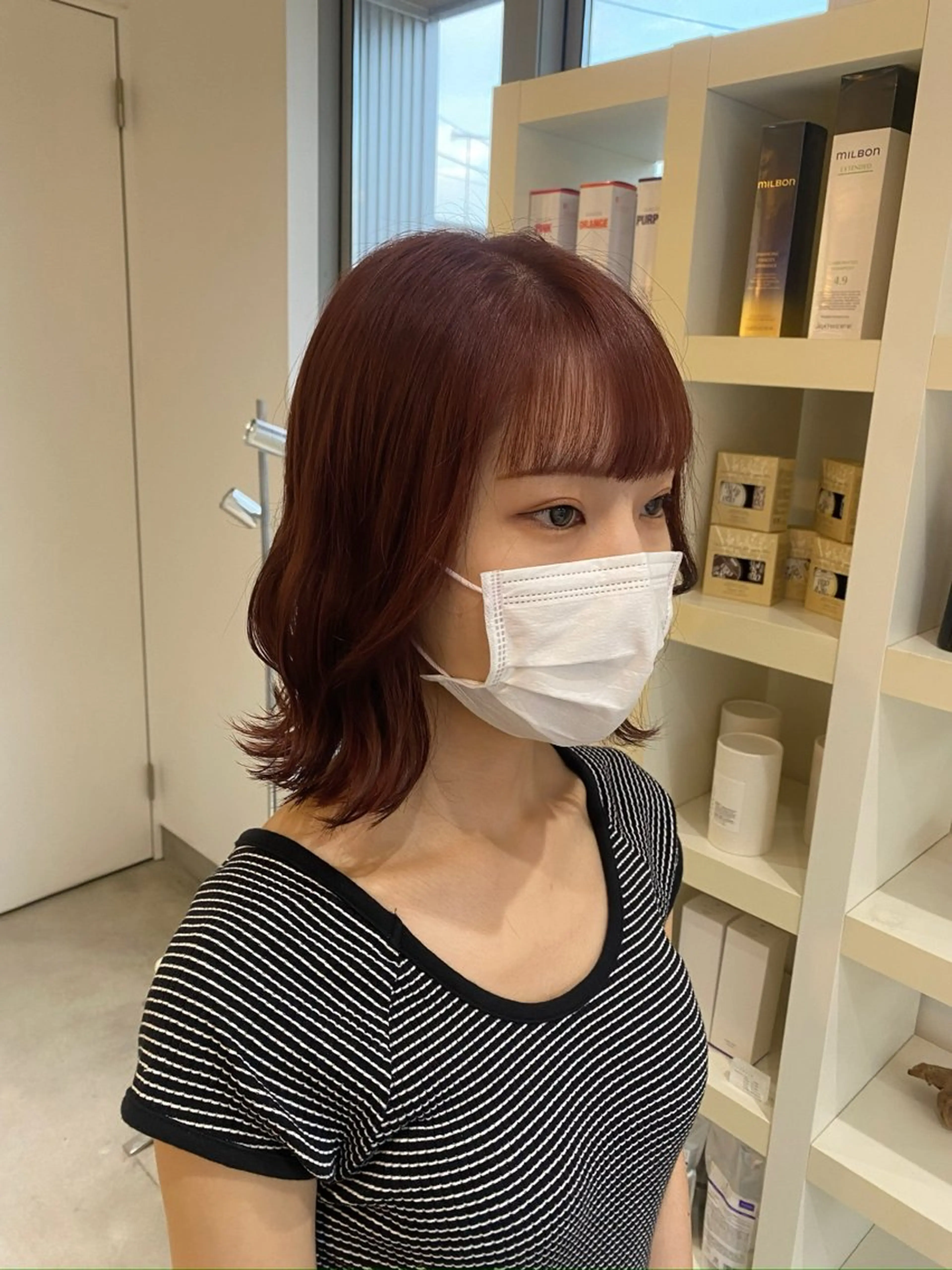 ミディアム カラー ブラウンカラー 堀越 美羽のヘアスタイル