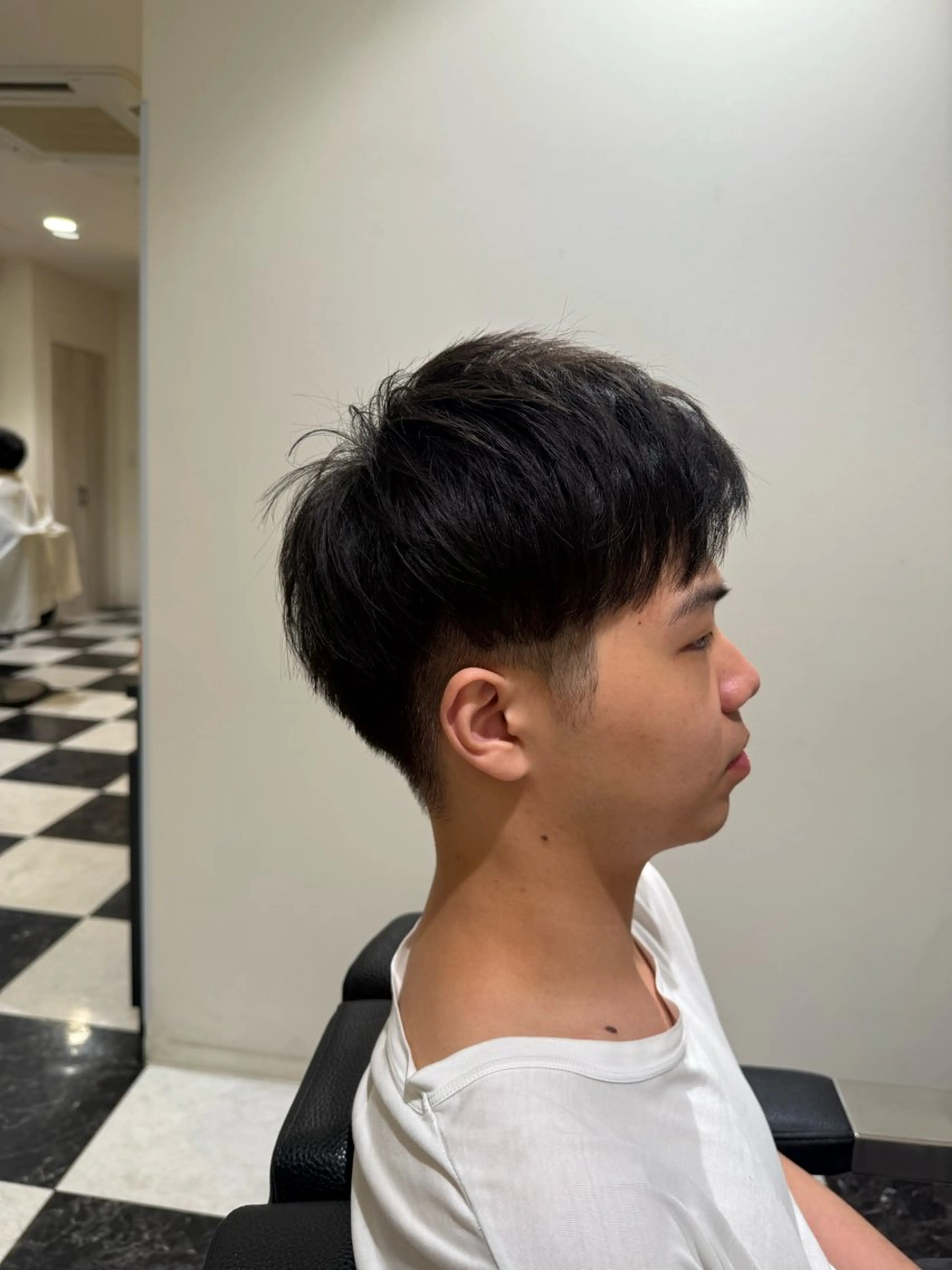 ミディアム メンズ 似合わせカットパーマ 長峯丈士のヘアスタイル