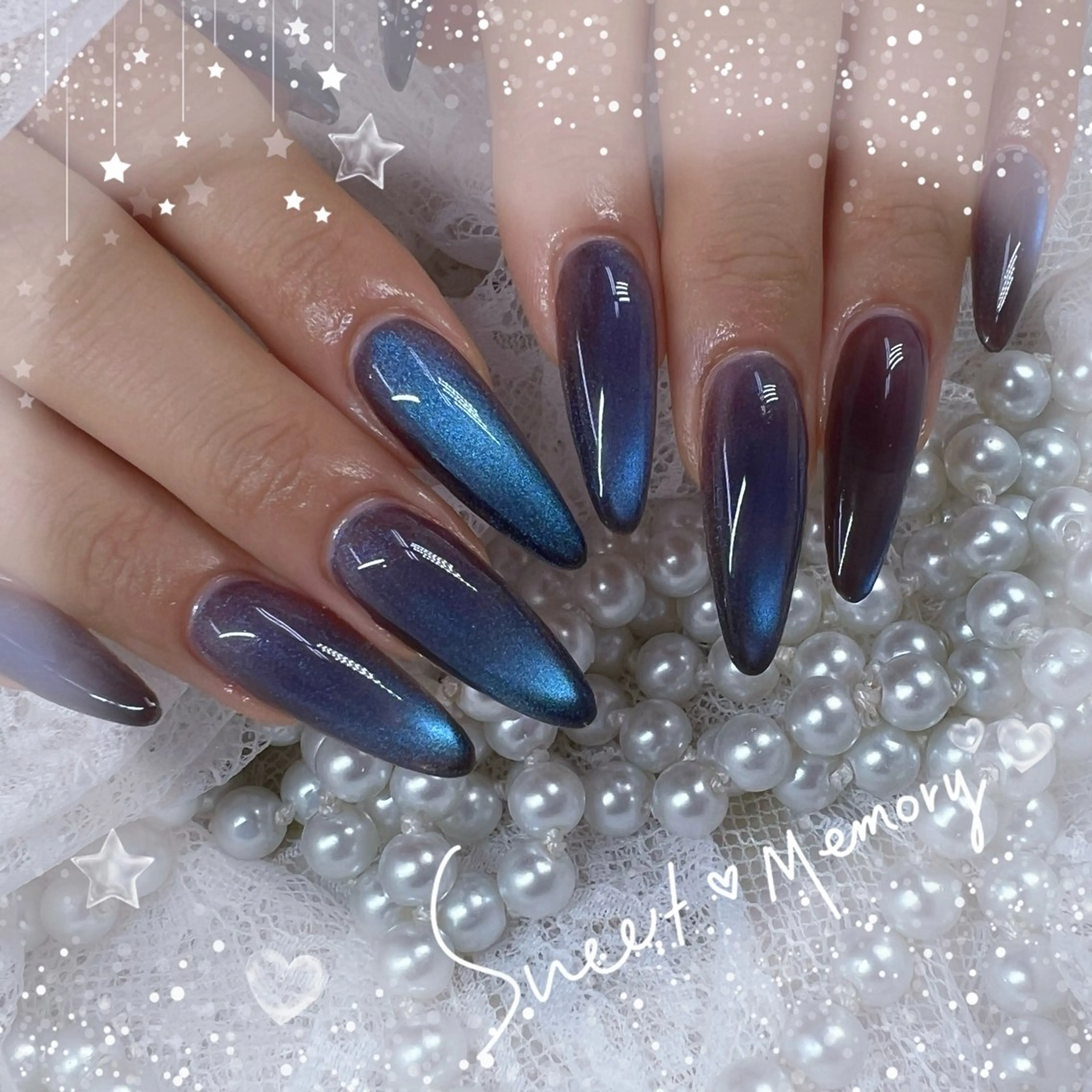 ネイル チークネイル フレンチネイル ガーリー ガラスフレンチ グラデーション ハンドネイル Chill Nailsalonのネイルデザイン