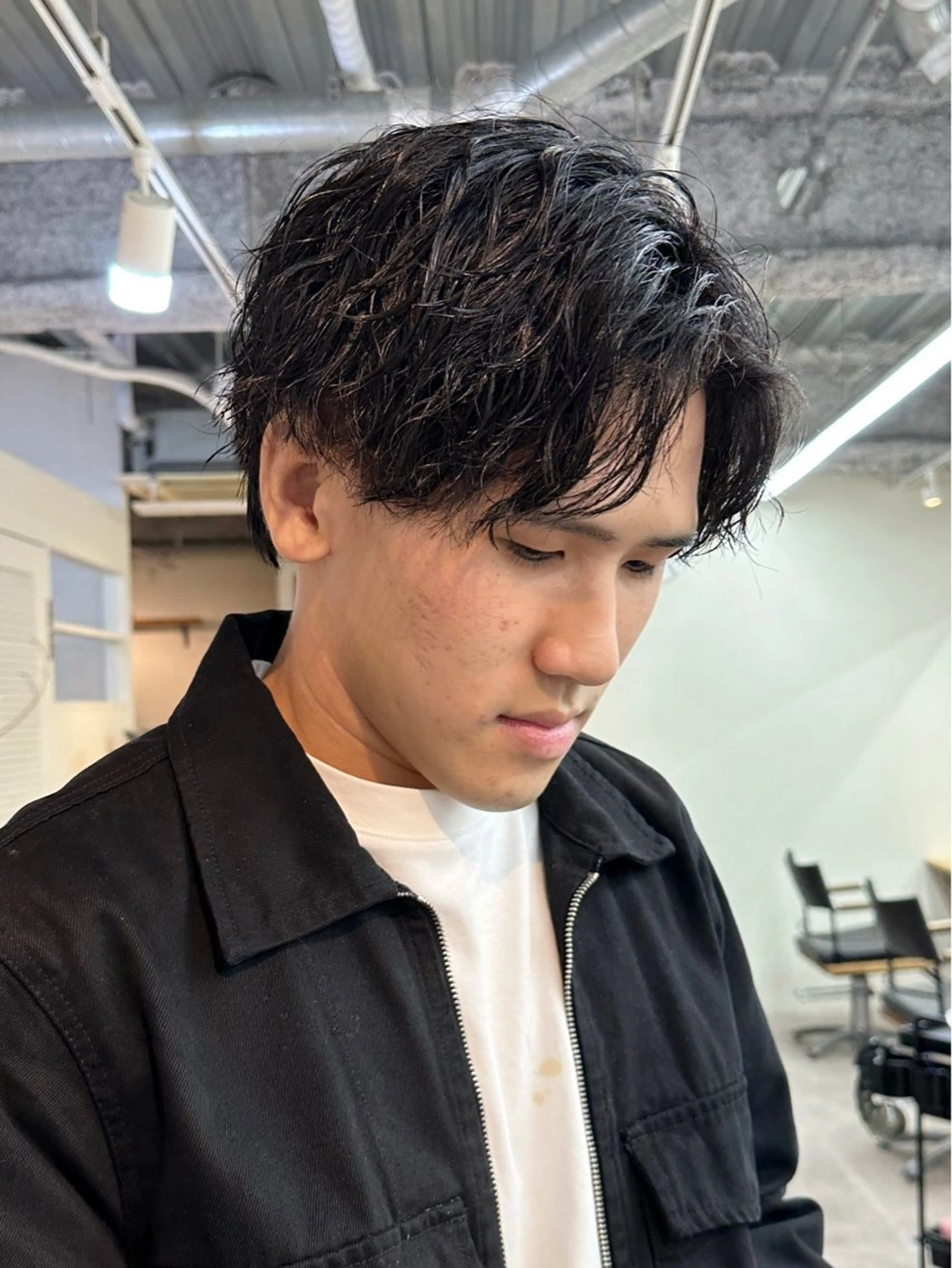 ショート パーマ メンズ JINKIメンズ特化 メンズカットパーマのヘアスタイル