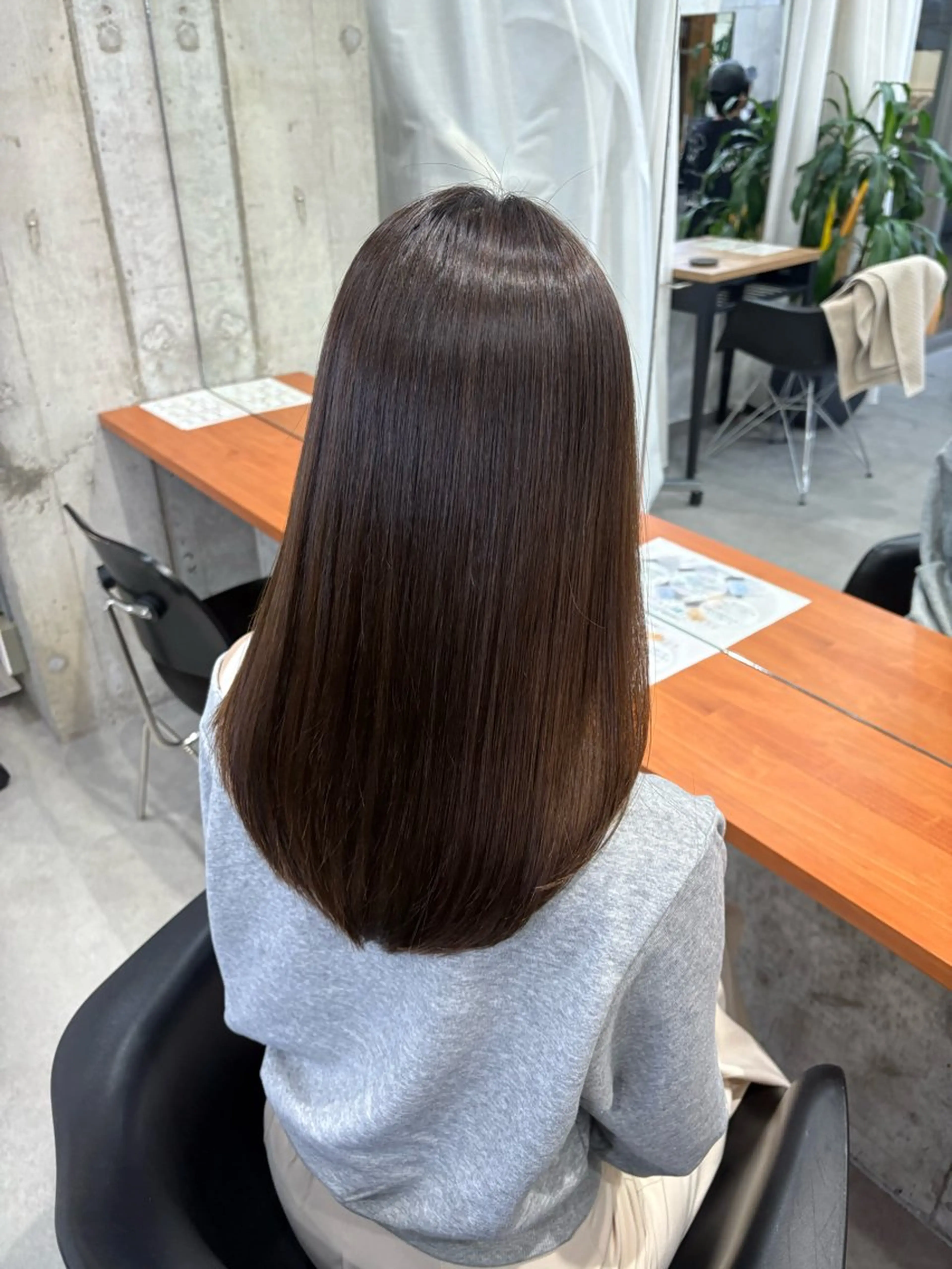 ロング 縮毛矯正 トリートメント 髪質改善／縮毛矯正 関根青葉のヘアスタイル