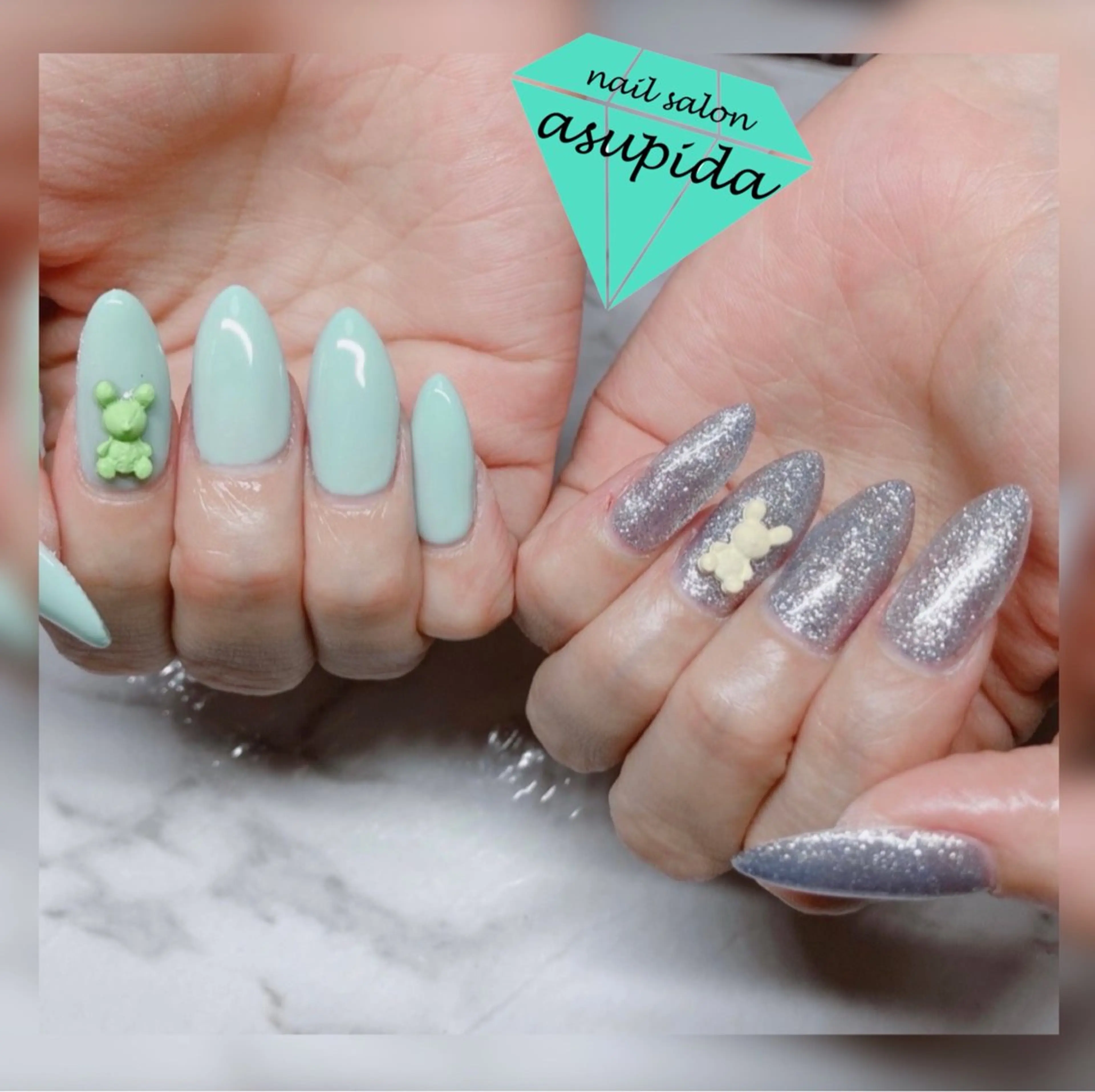 ネイル 長さ出し nail salon asupidaのネイルデザイン
