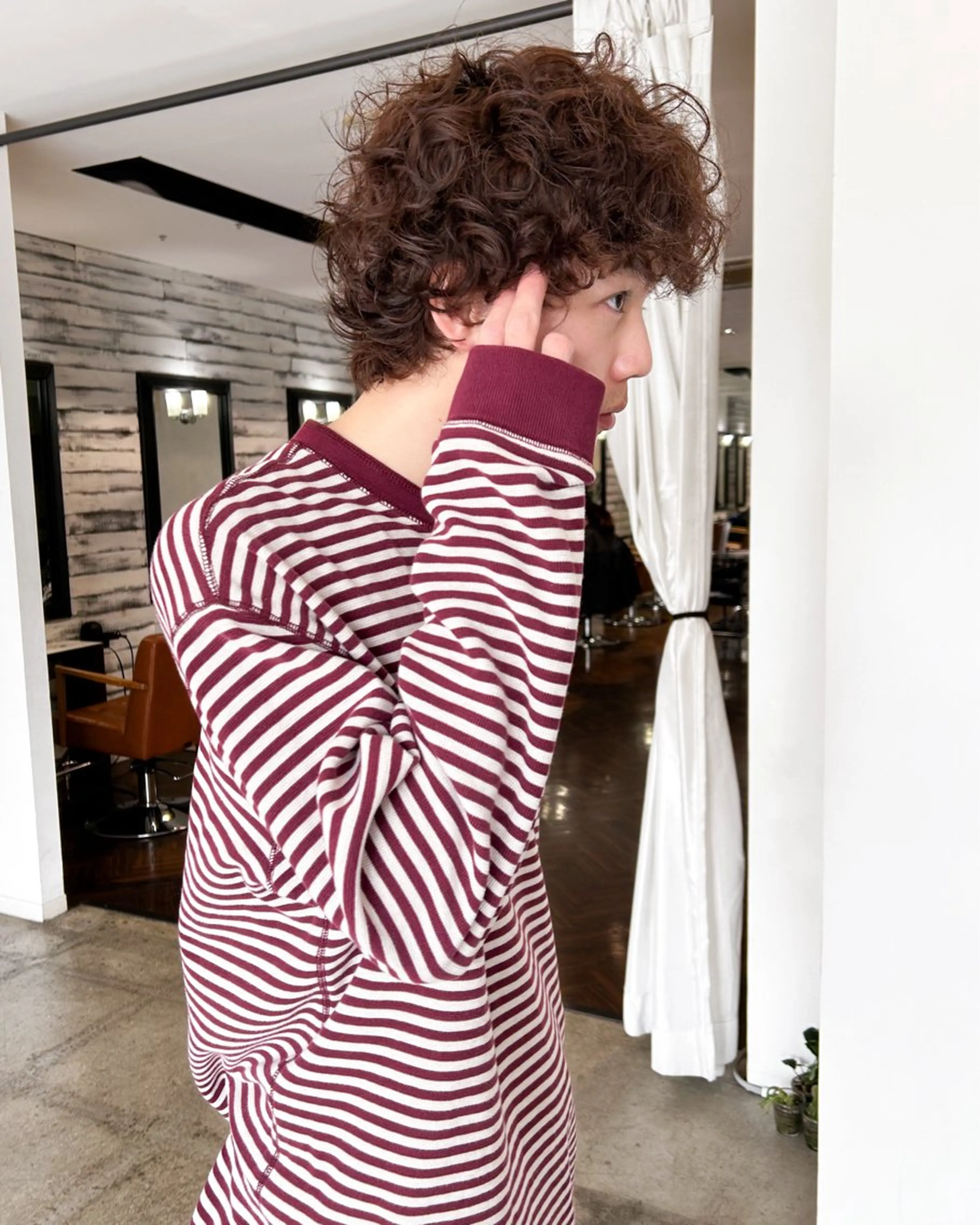 メンズ カット パーマ 浅野 敬亮のヘアスタイル