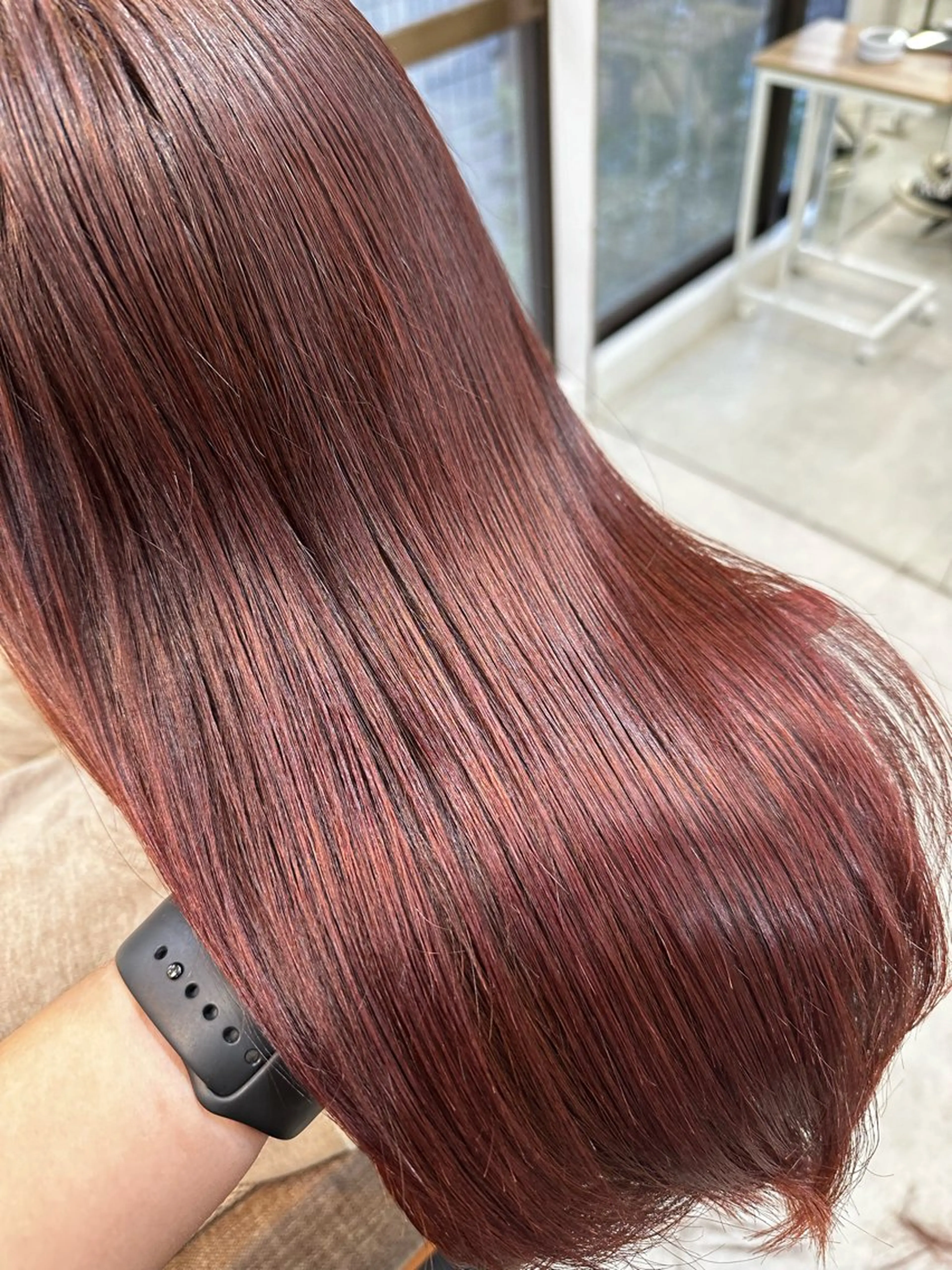 セミロング カラー 髪質改善 トリートメント 髪質改善/レイヤー ストウシンゴのヘアスタイル