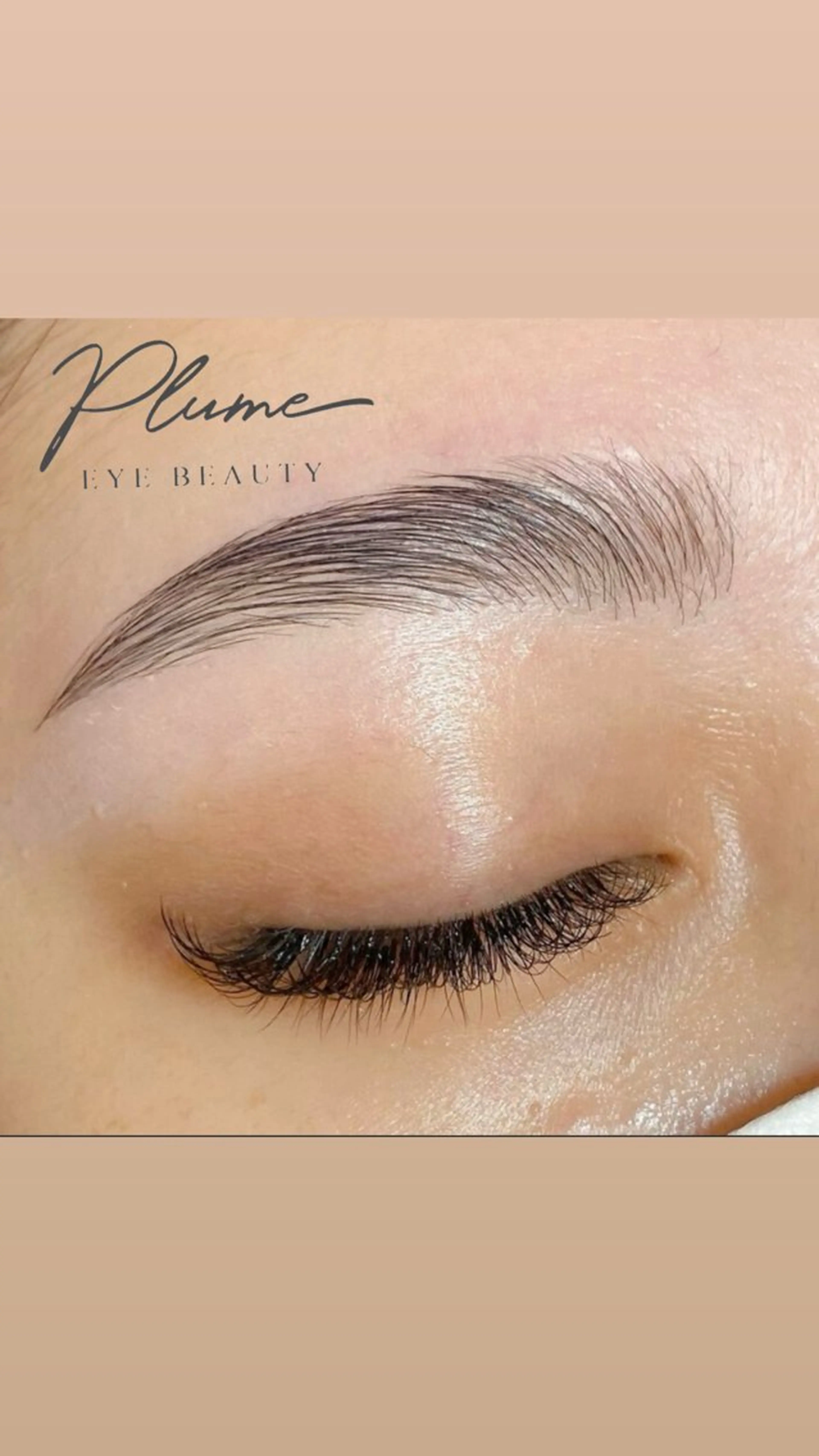 アイブロウ ハリウッドブロウリフト PLUME SAKURAのマツエク・マツパデザイン