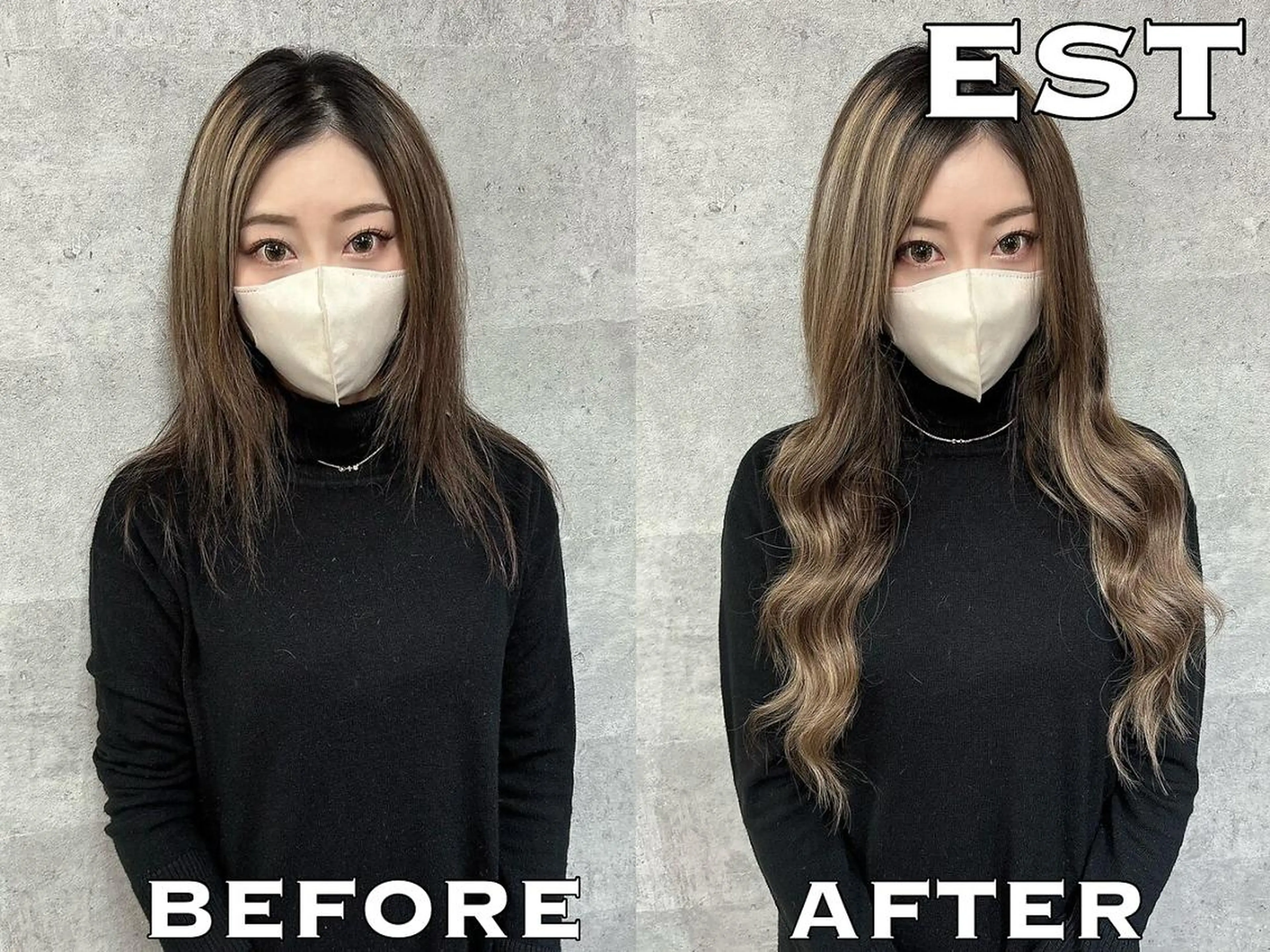 ロング メンズ ヘアアレンジ カラー シールエクステ メンズバレイヤージュ メンズブリーチ メンズハイライト メンズハイトーン M. KANAのヘアスタイル