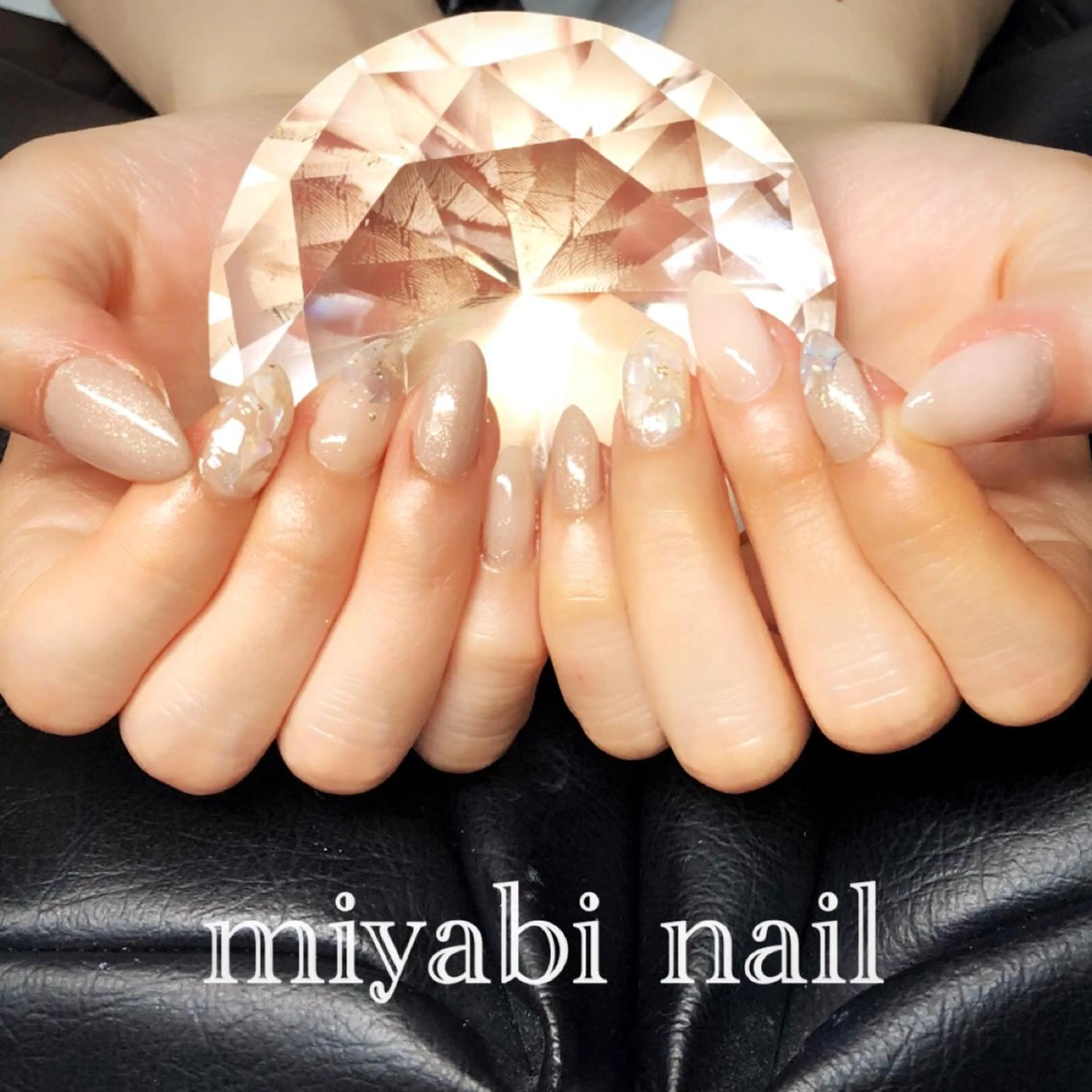 ネイル アートネイル ジェルネイル 持ち込み ブライダルネイル ハンドネイル miyabi nail 桂川駅近くのネイルデザイン