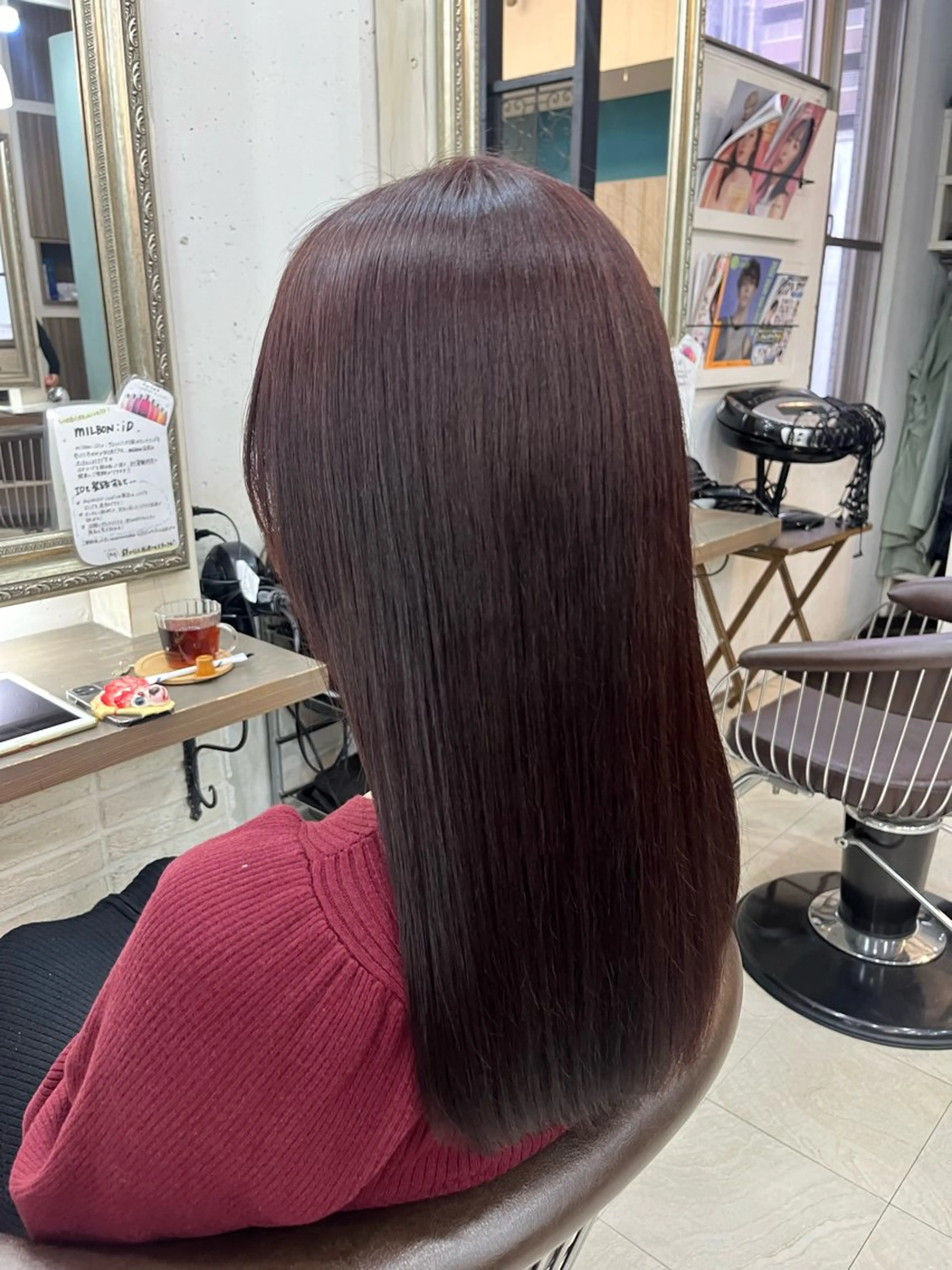 ロング バイオレットブラウン 兒玉/暖色系🌹✨ 髪質改善🫧のヘアスタイル