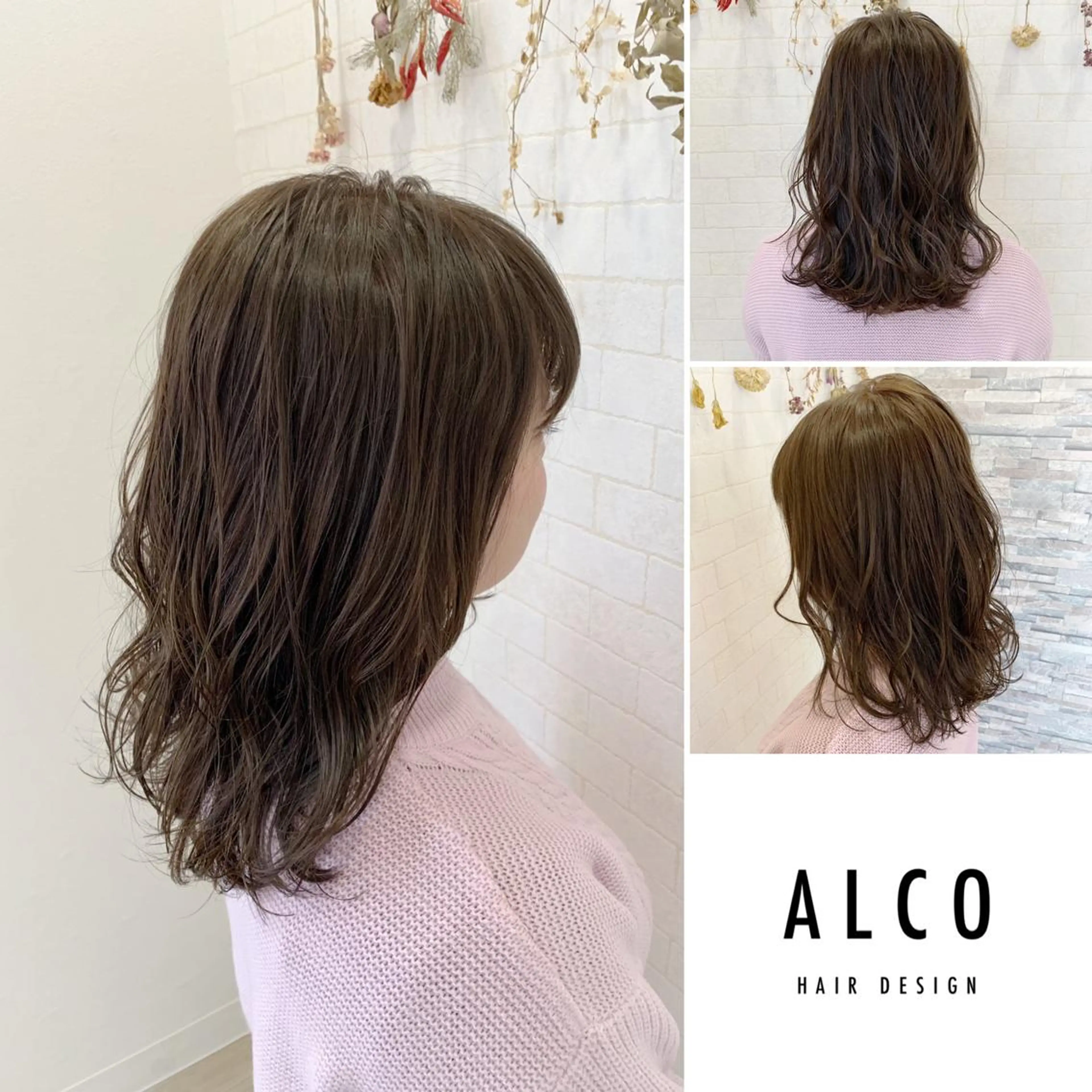 ミディアム カラー ワタイショウタ 髪質改善✨眉毛サロンのヘアスタイル