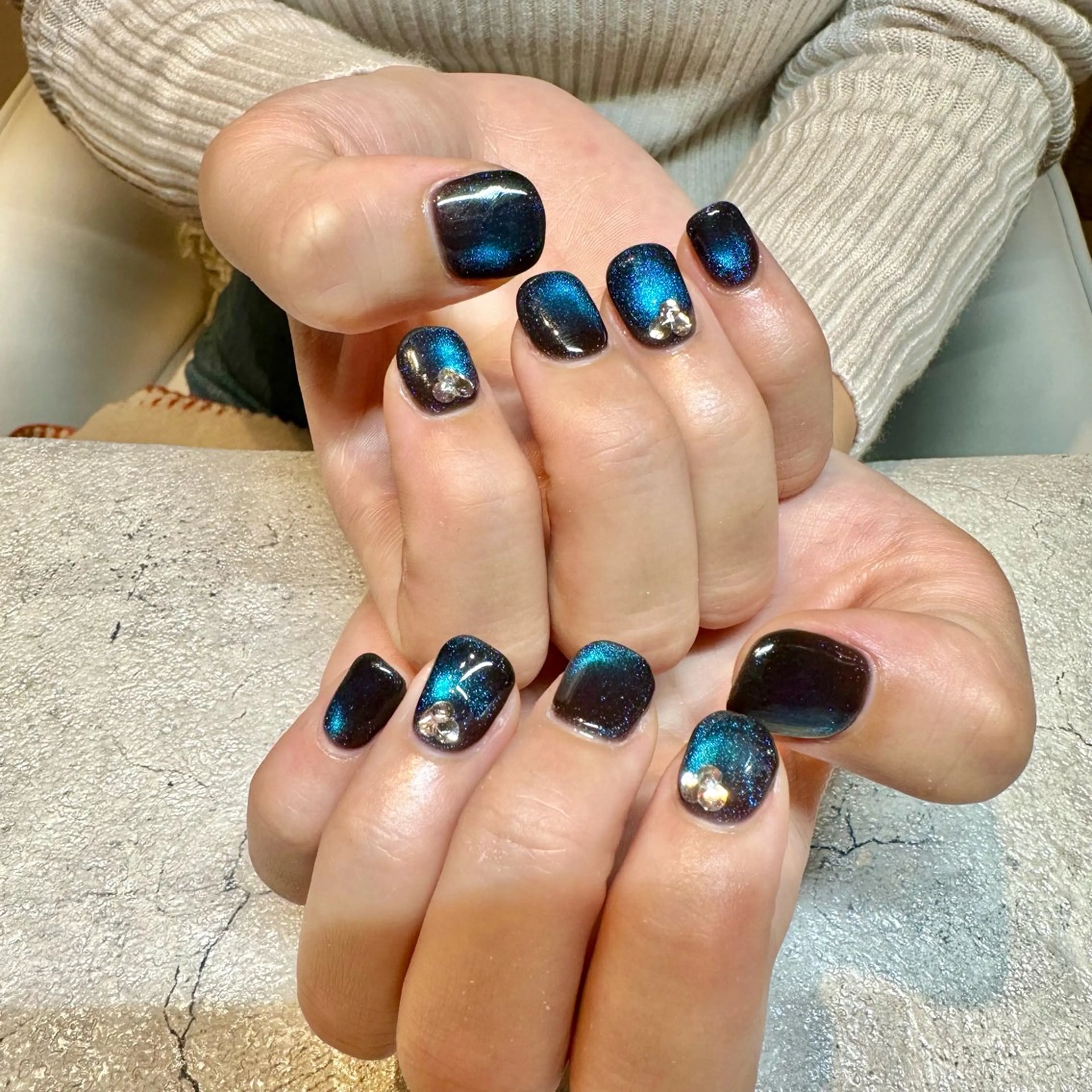 ネイル ストーンネイル ハンドネイル Tocowaka マエダのネイルデザイン