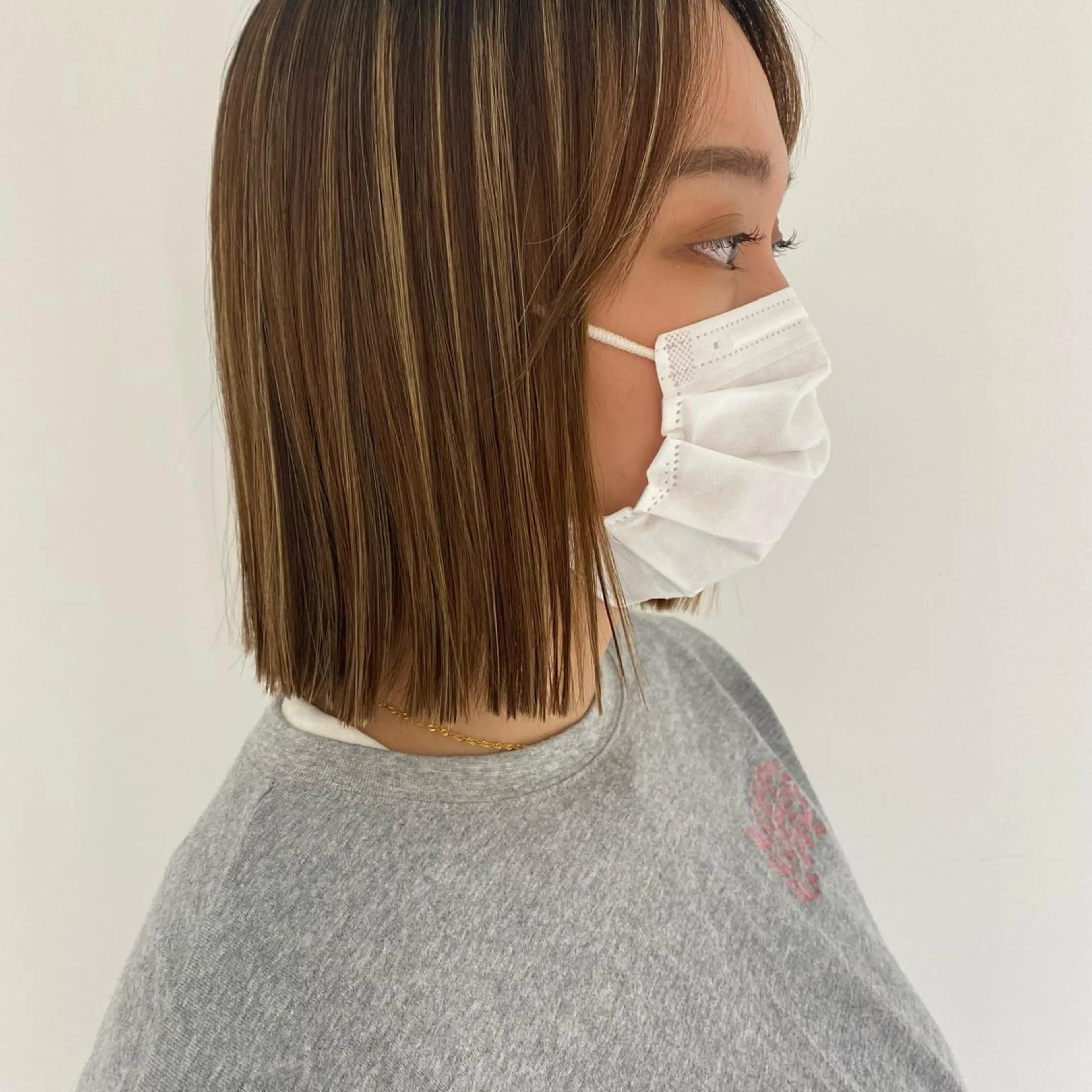 ショート カラー 切りっぱなしボブ ボブ ｱｵﾇﾏﾐﾕ☁️ /ボブ/ハイトーン/のヘアスタイル