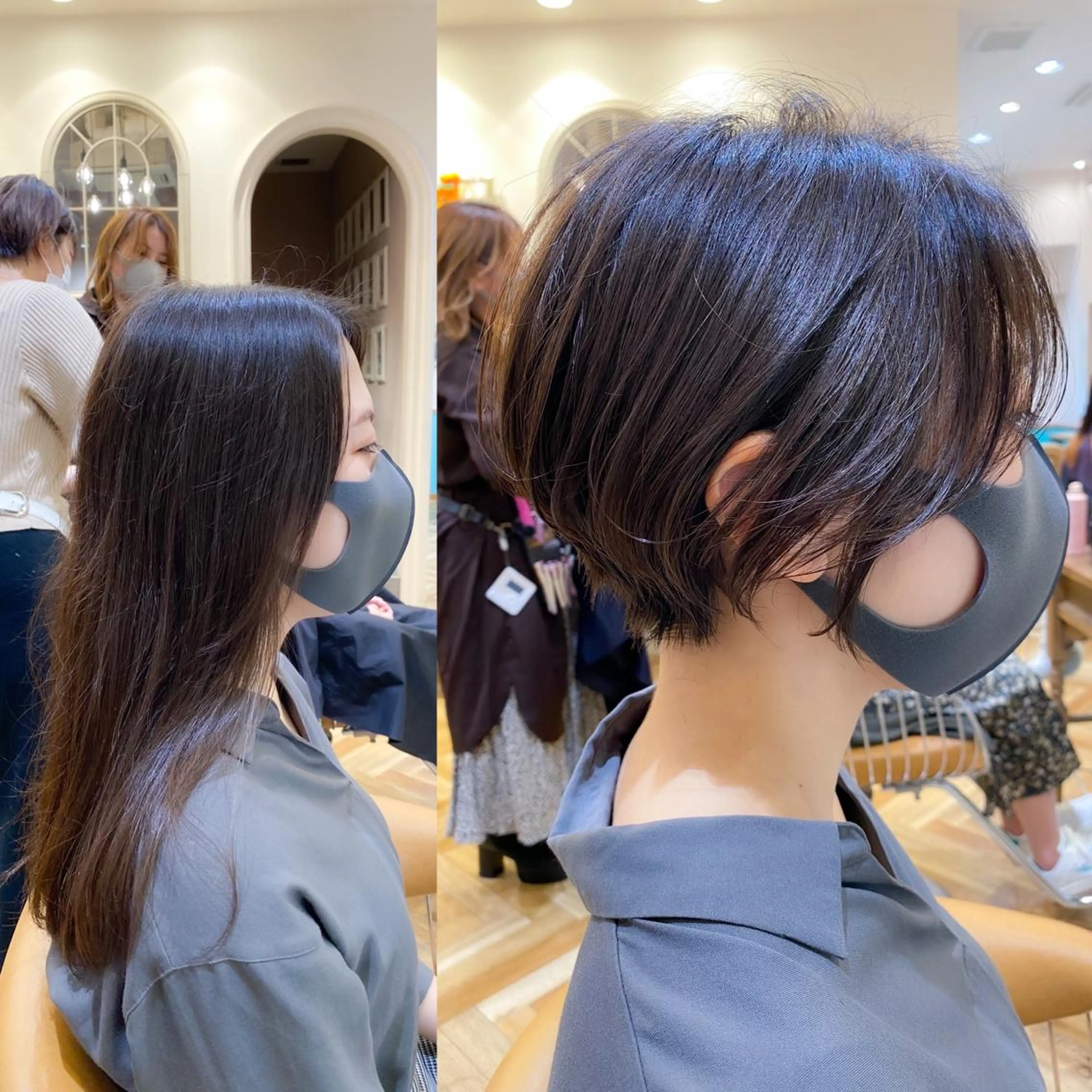 ショート カット ヘアカラー トリートメント 🇰🇷韓国レイヤー 錦糸町【北山謙三】のヘアスタイル