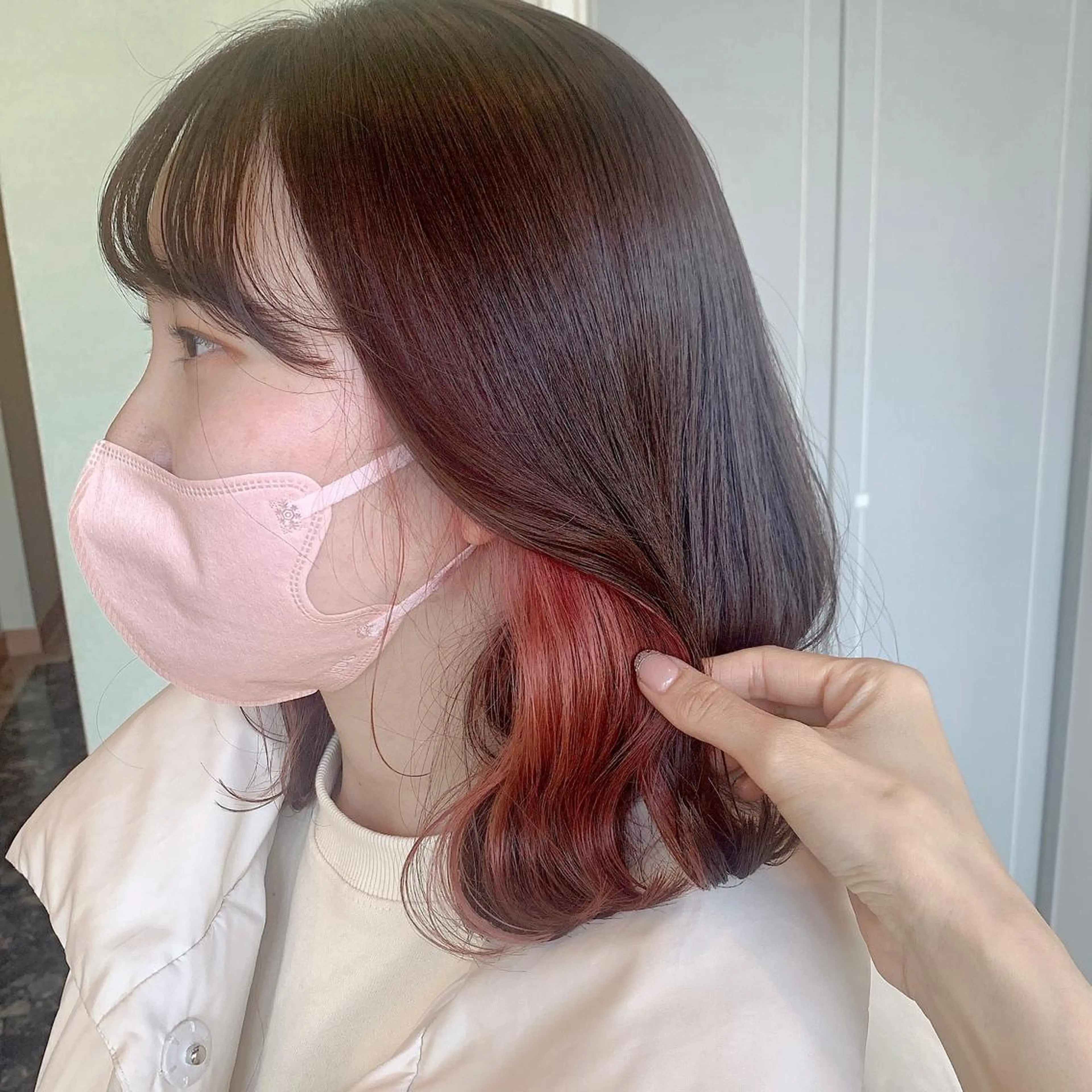 ミディアム カラー NUMBER_ ユイナのヘアスタイル