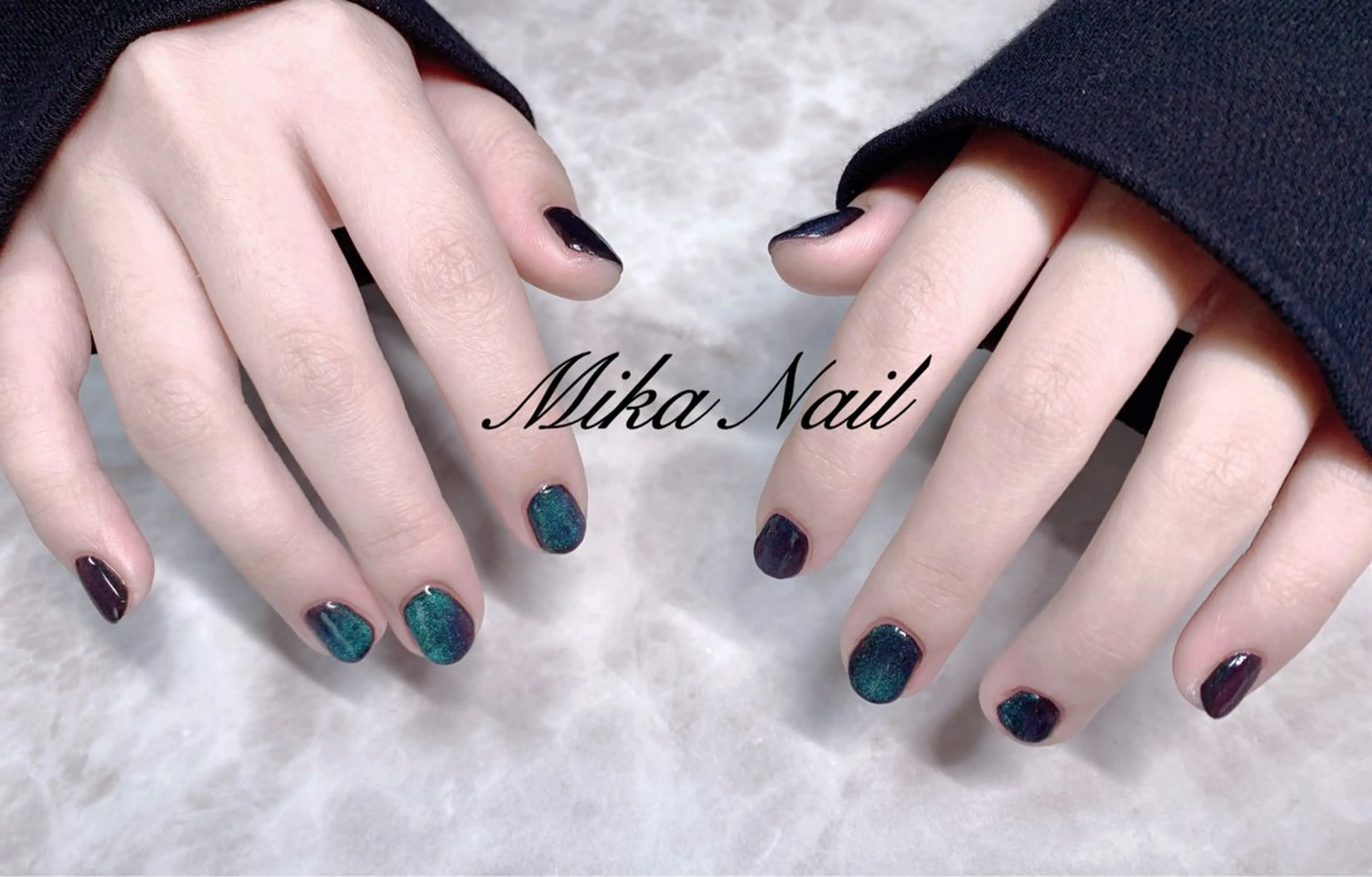 ネイル マグネットネイル マグネットワンカラー ワンカラーネイル Mika Nailのネイルデザイン
