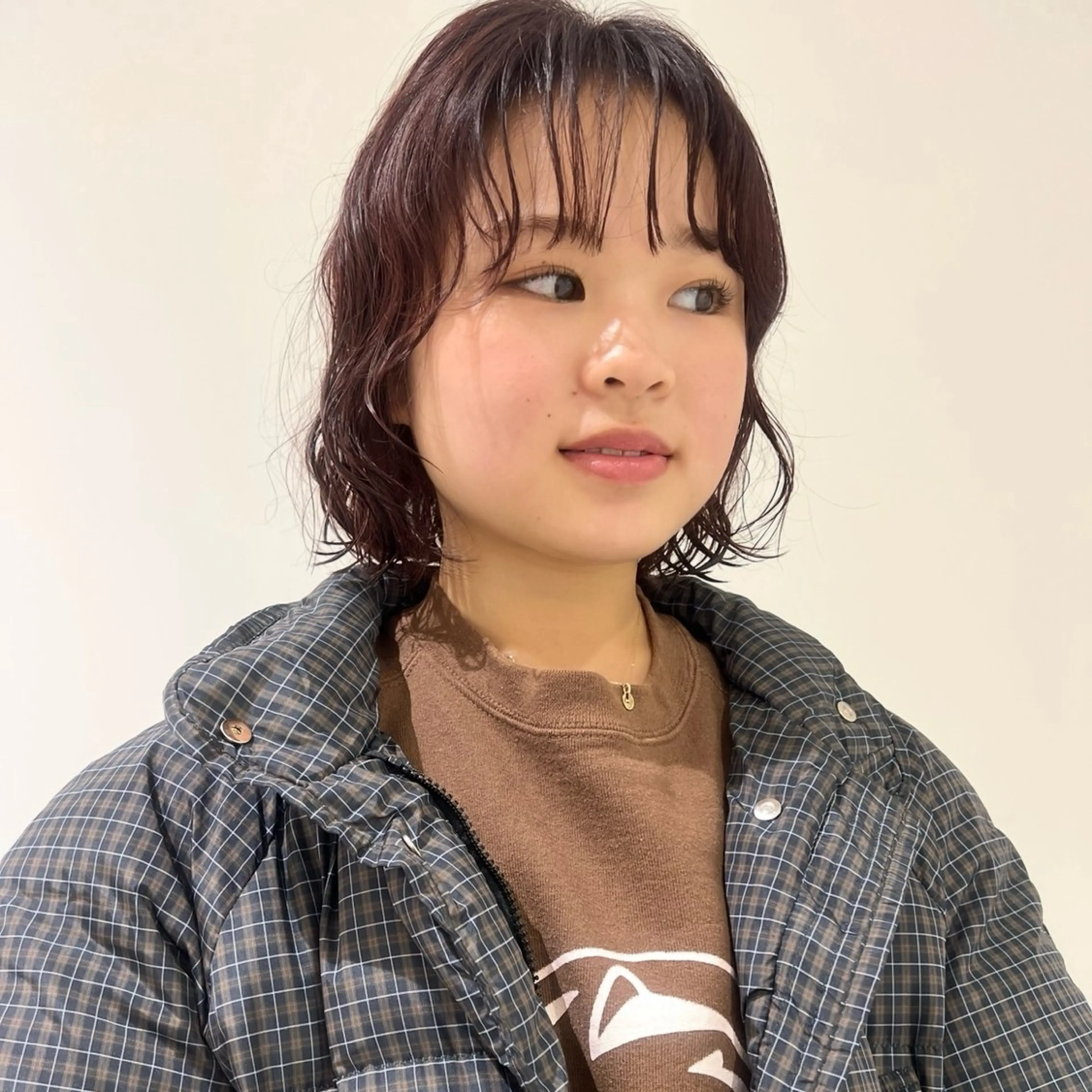 ミディアム パーマ ヘアカラー りな/ボブ /ダブルカラーのヘアスタイル