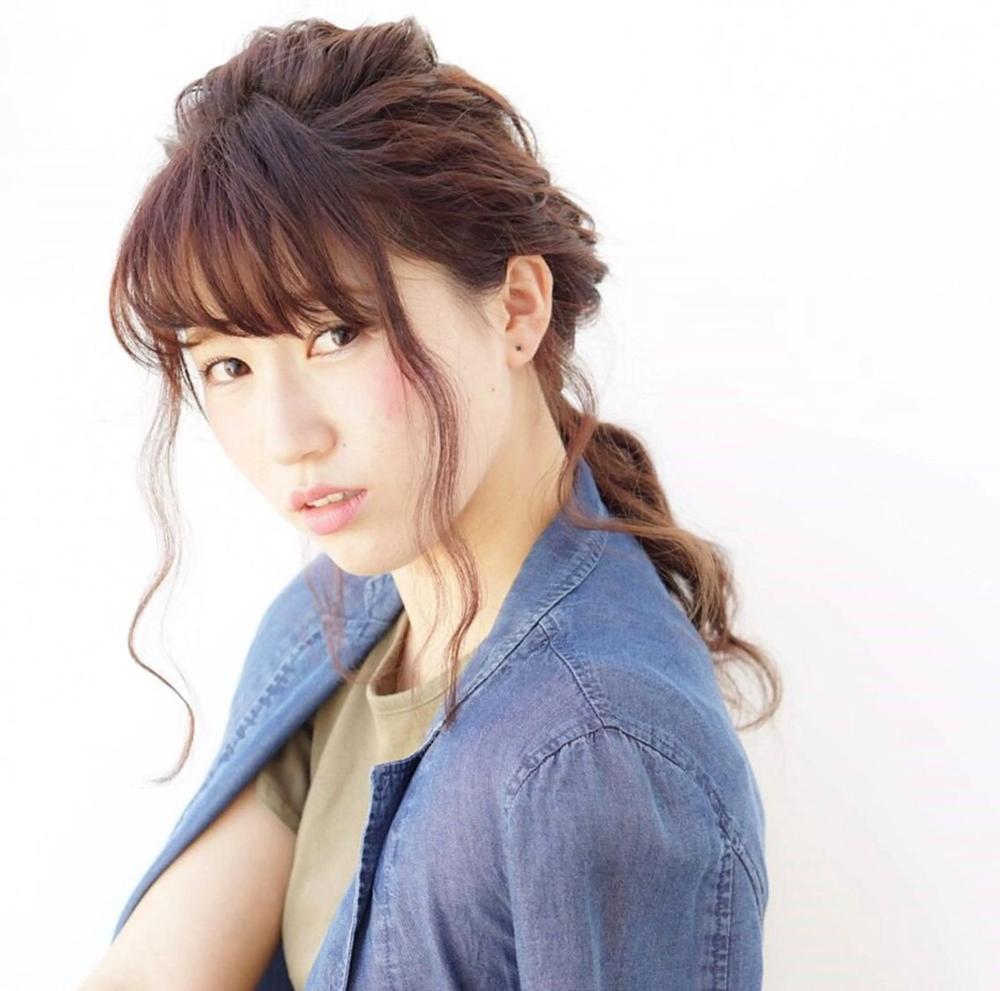 セミロング ヘアアレンジ ヘアセット 山北 咲子のヘアスタイル