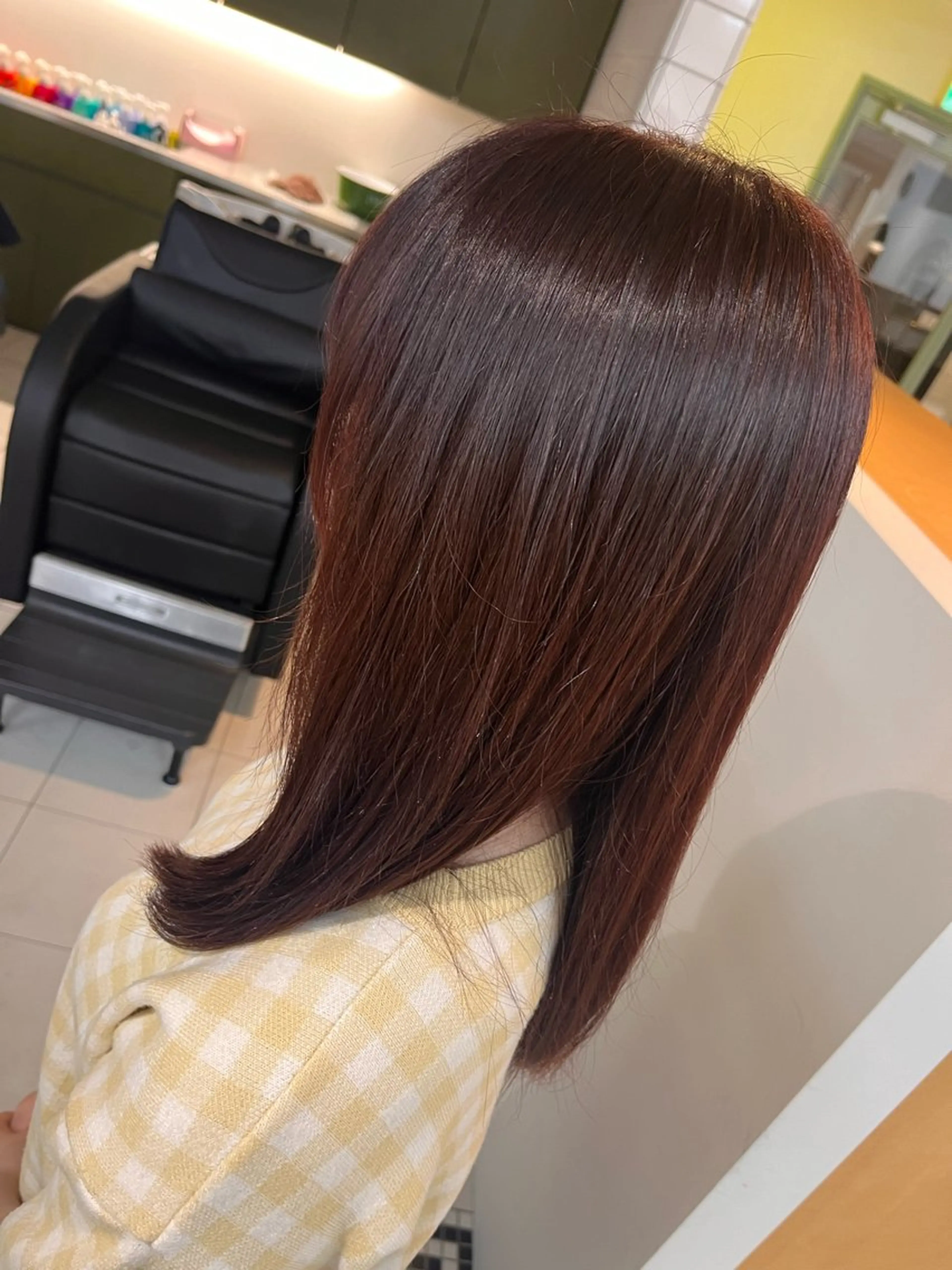 ロング カラー ブラウンカラー ピンクカラー ピンクブラウン パーマ/縮毛矯正/ LUVISM佐藤里咲のヘアスタイル