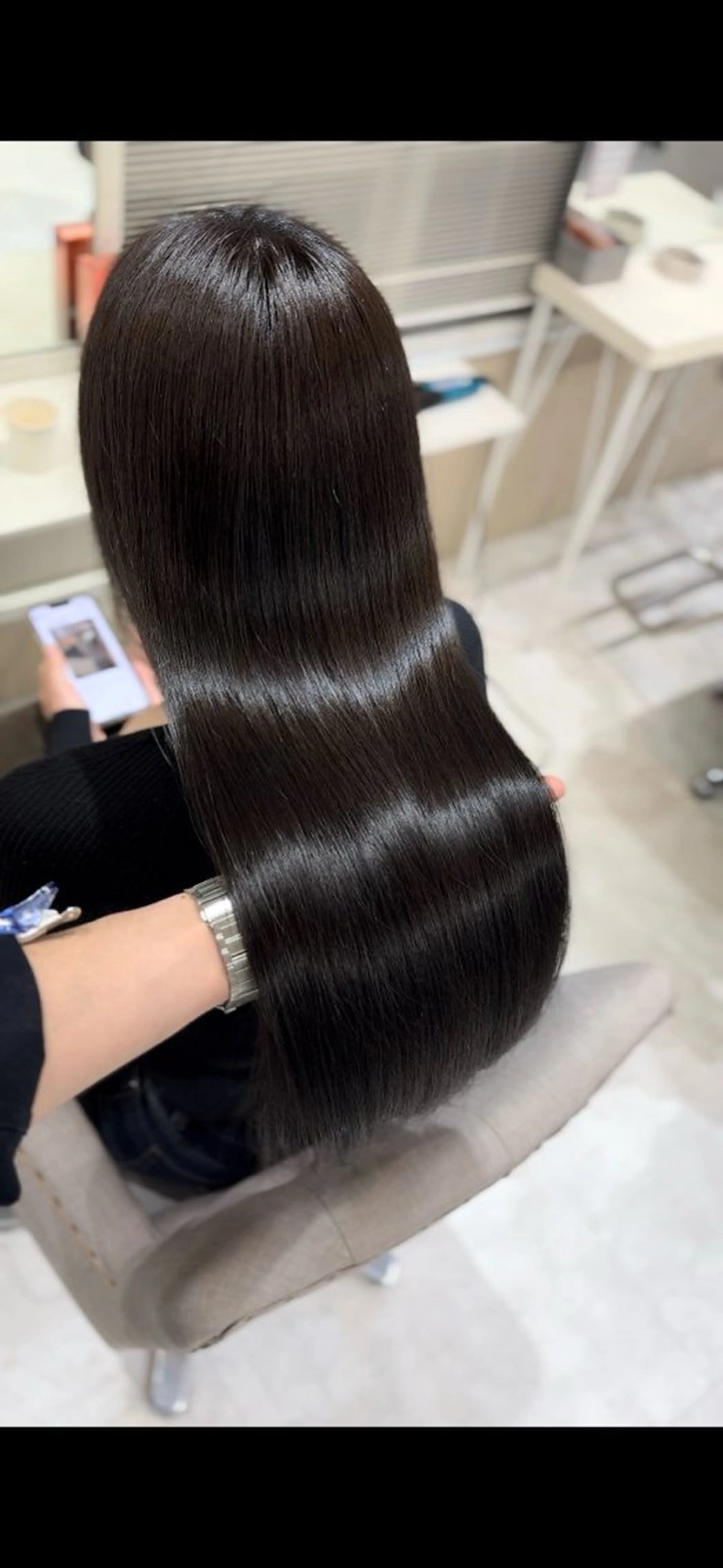 ロング 髪質改善 縮毛矯正 トリートメント 酸性ストレート 髪質改善×縮毛矯正 Core 片山健太のヘアスタイル