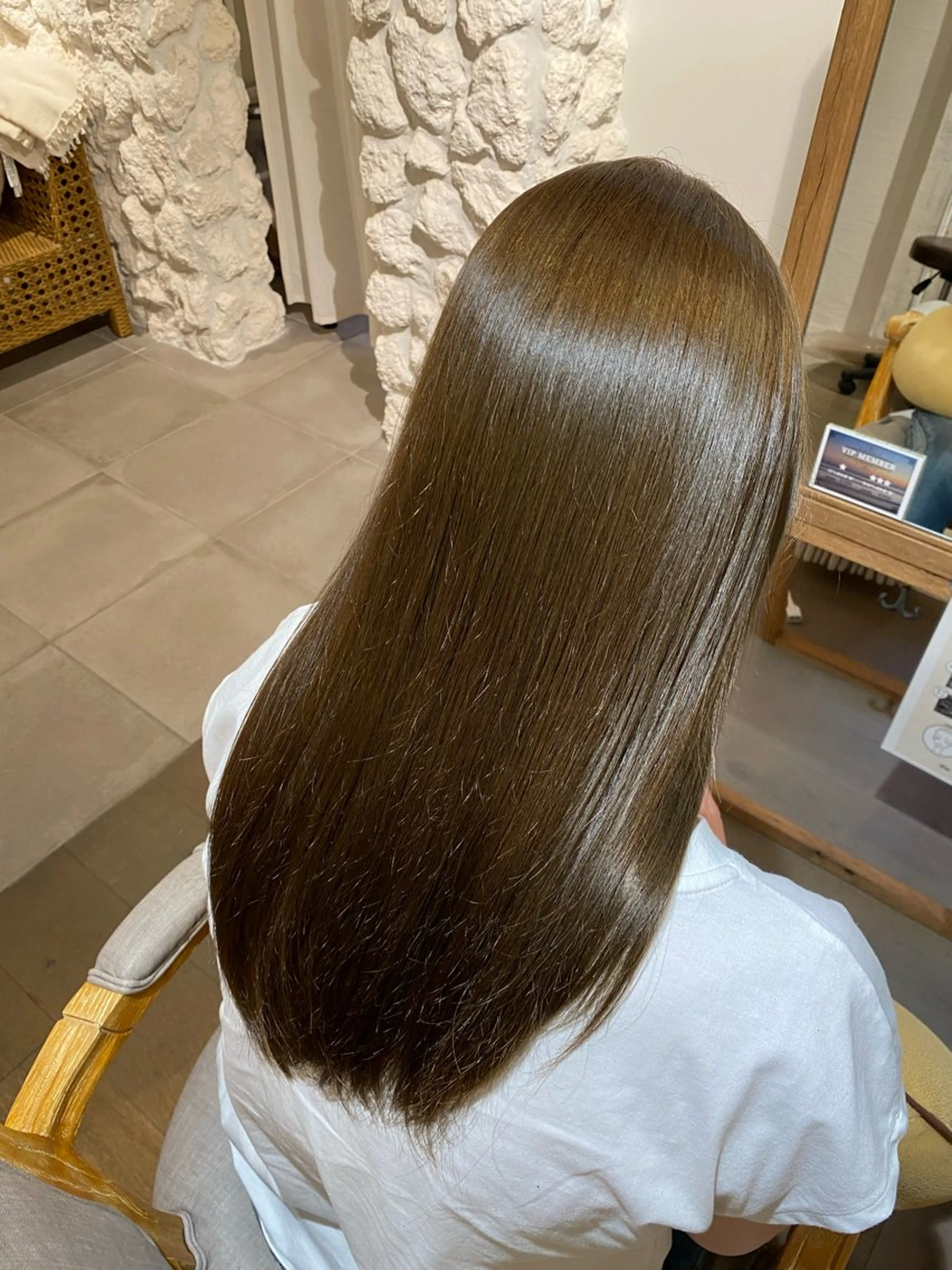 カラー ベージュカラー ブリーチ ブリーチなしカラー mai🤍透明感/ 縮毛矯正/藤沢のヘアスタイル