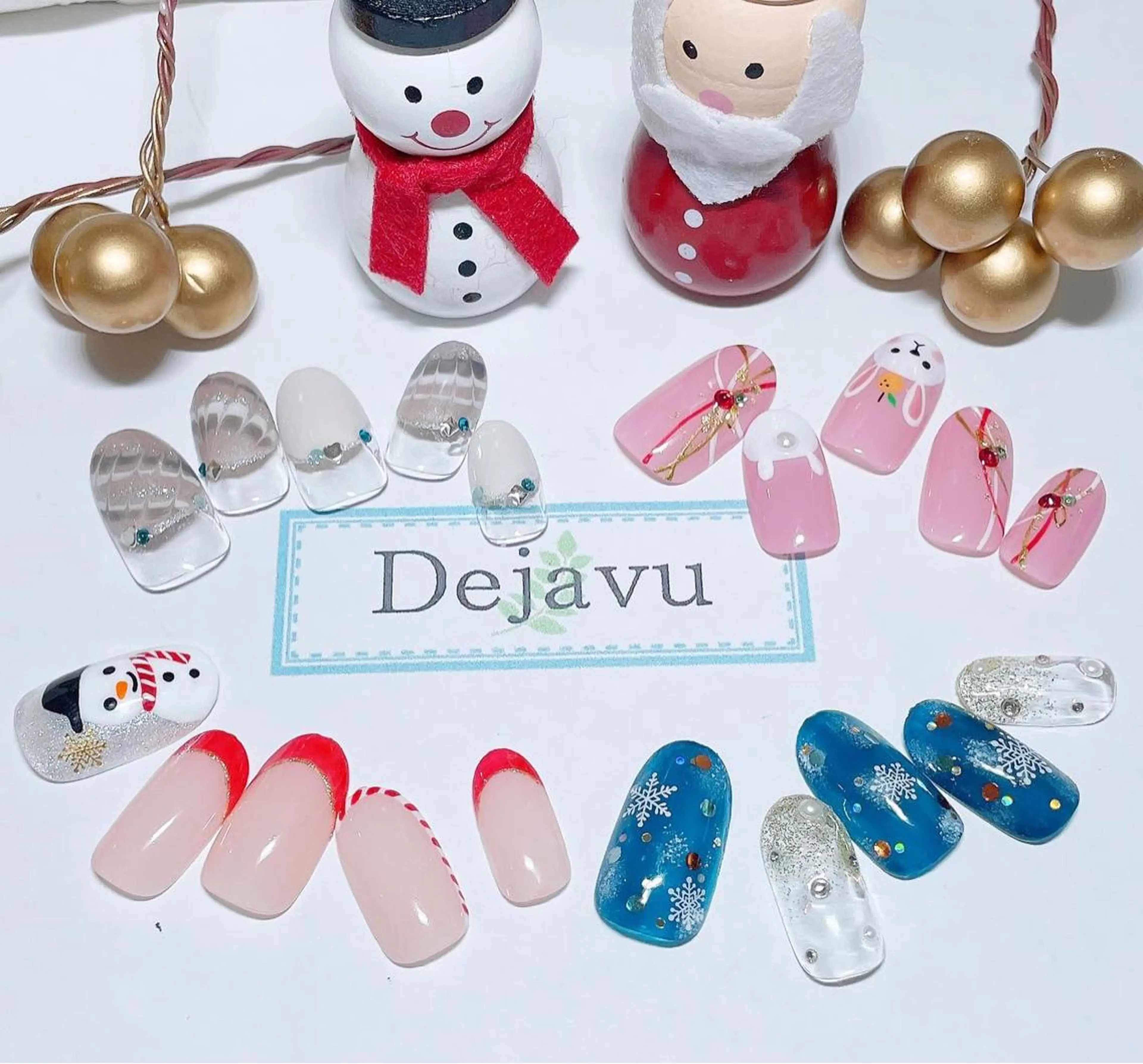 ネイル アートネイル 冬ネイル クリスマス Nail salon Dejavu 🌿のネイルデザイン