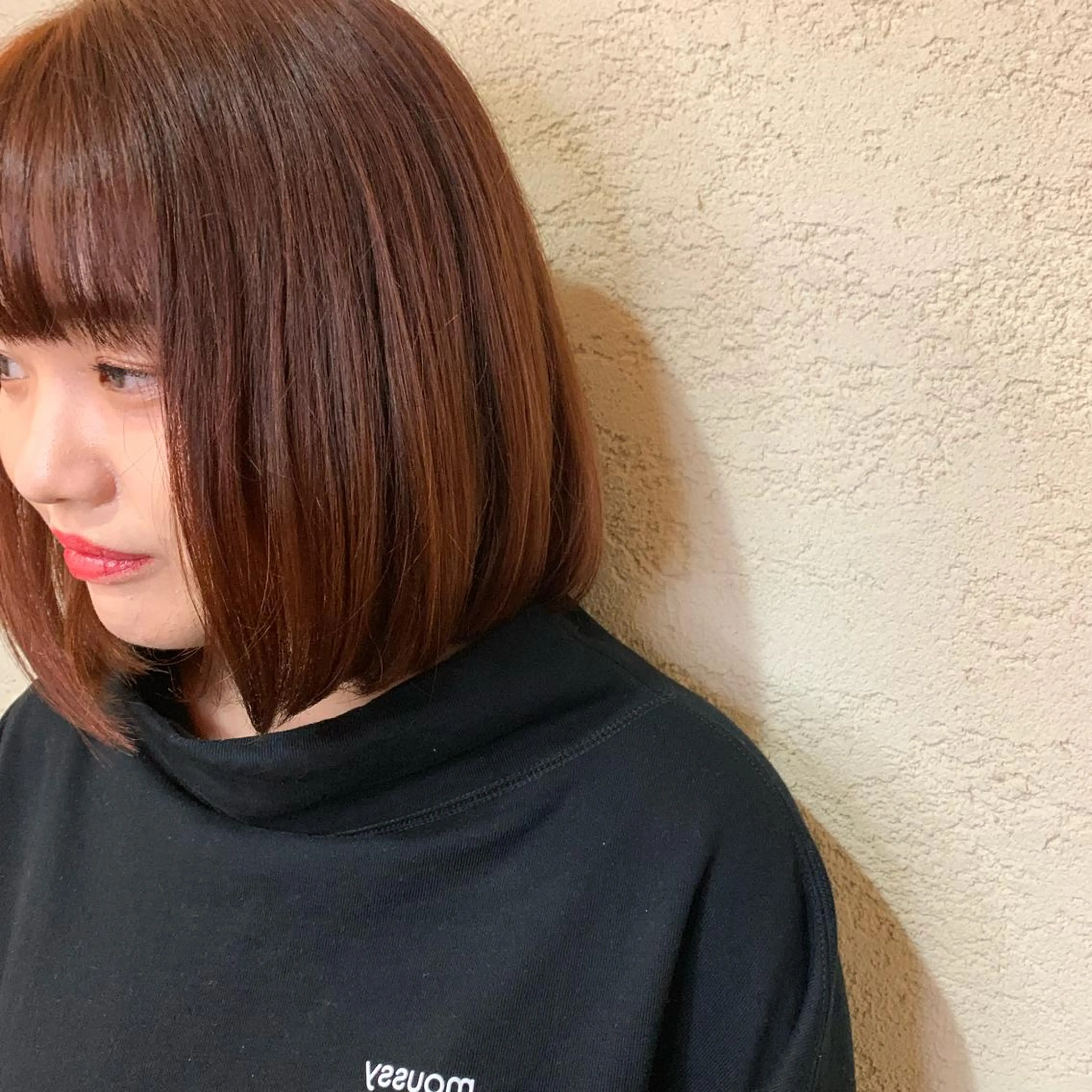 ショート カラー ヘアアレンジ レッドカラー 韓国×髪質改善特化 💍maki💍のヘアスタイル