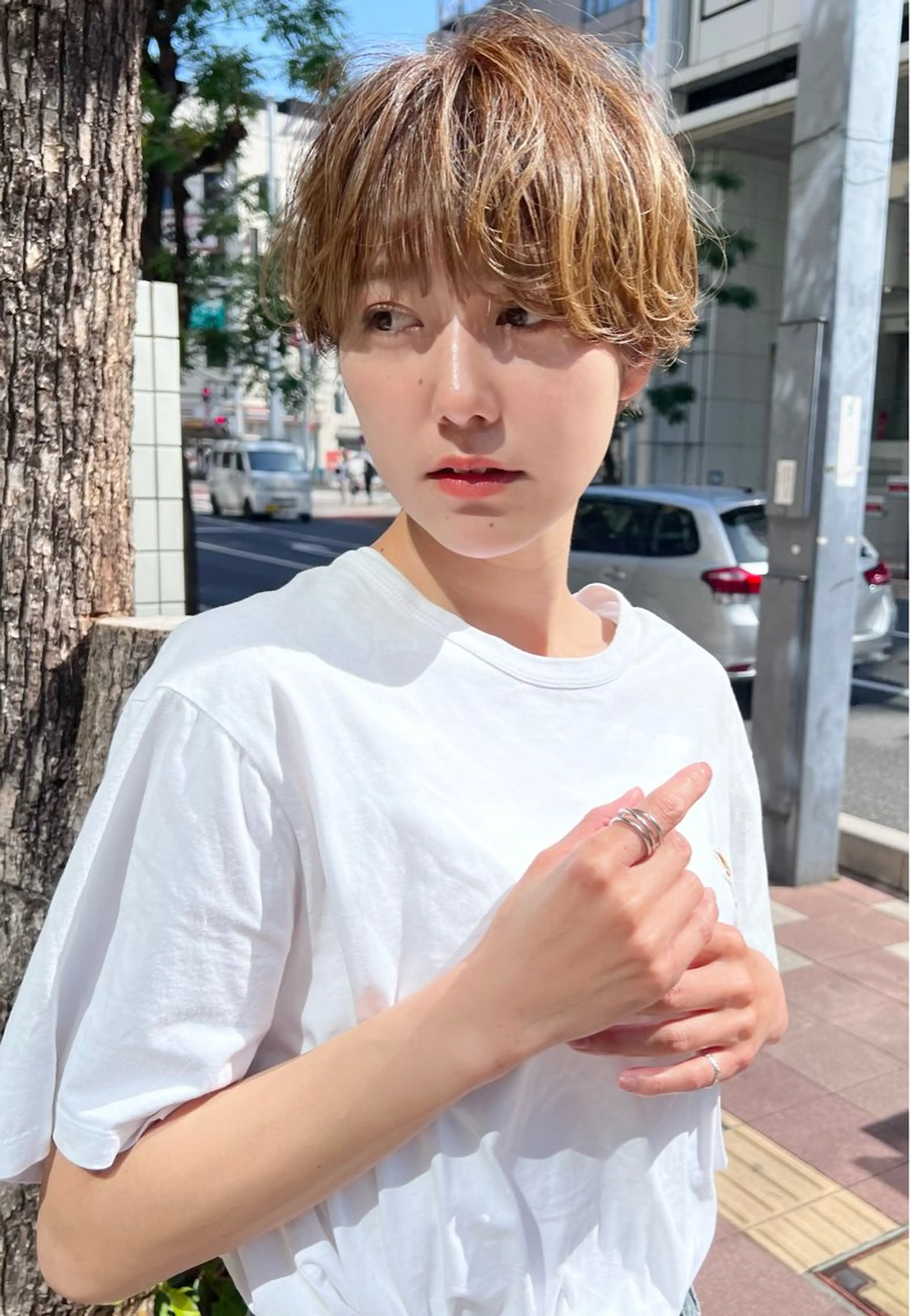 ショート パーマ ショートボブ ボブ ショートヘア 【似合わせ・レイヤー ・パーマ】海気のヘアスタイル