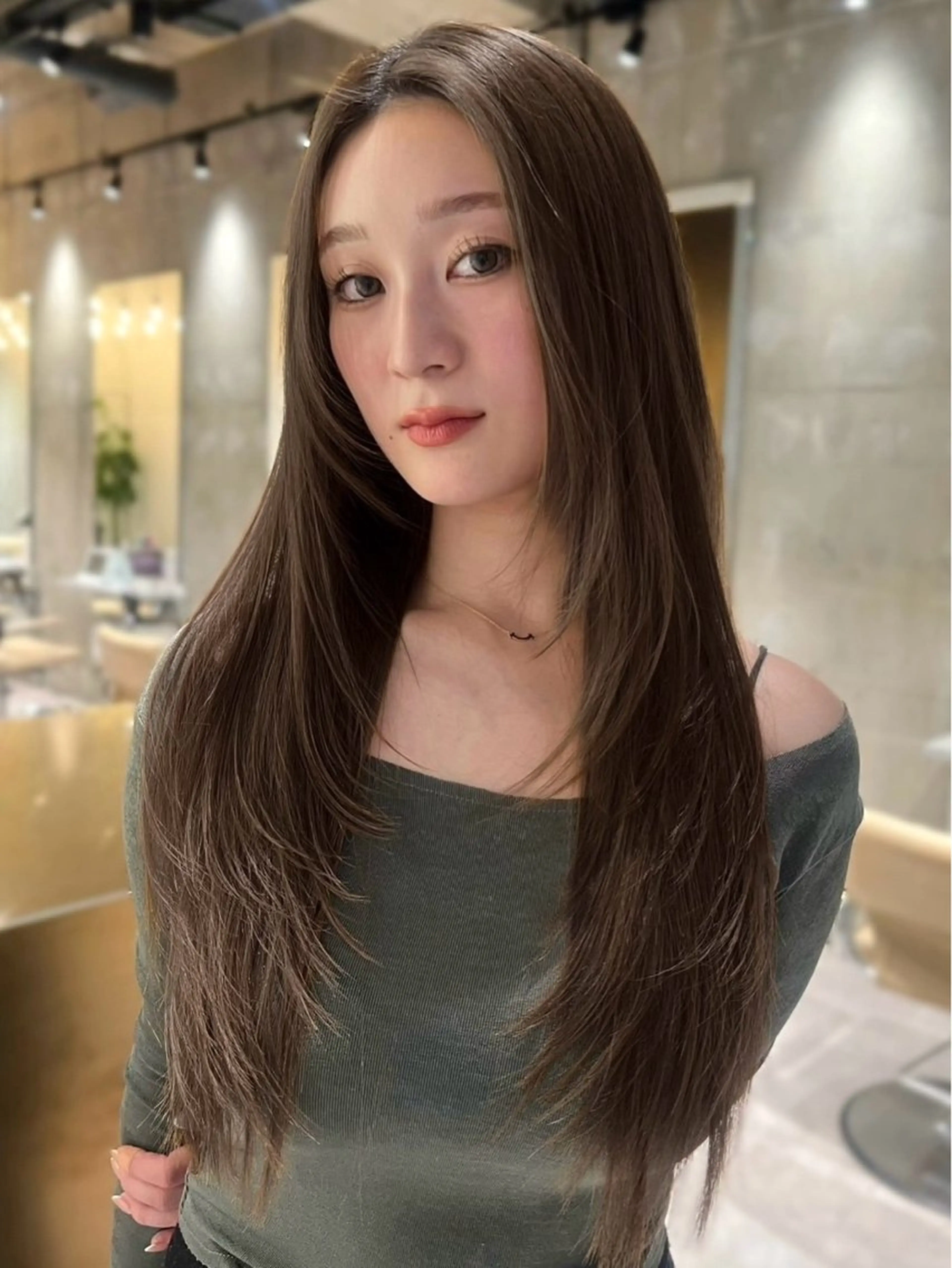 ロング カラー ブリーチ ブリーチなしカラー ヘアカラー haruka kobayashiのヘアスタイル