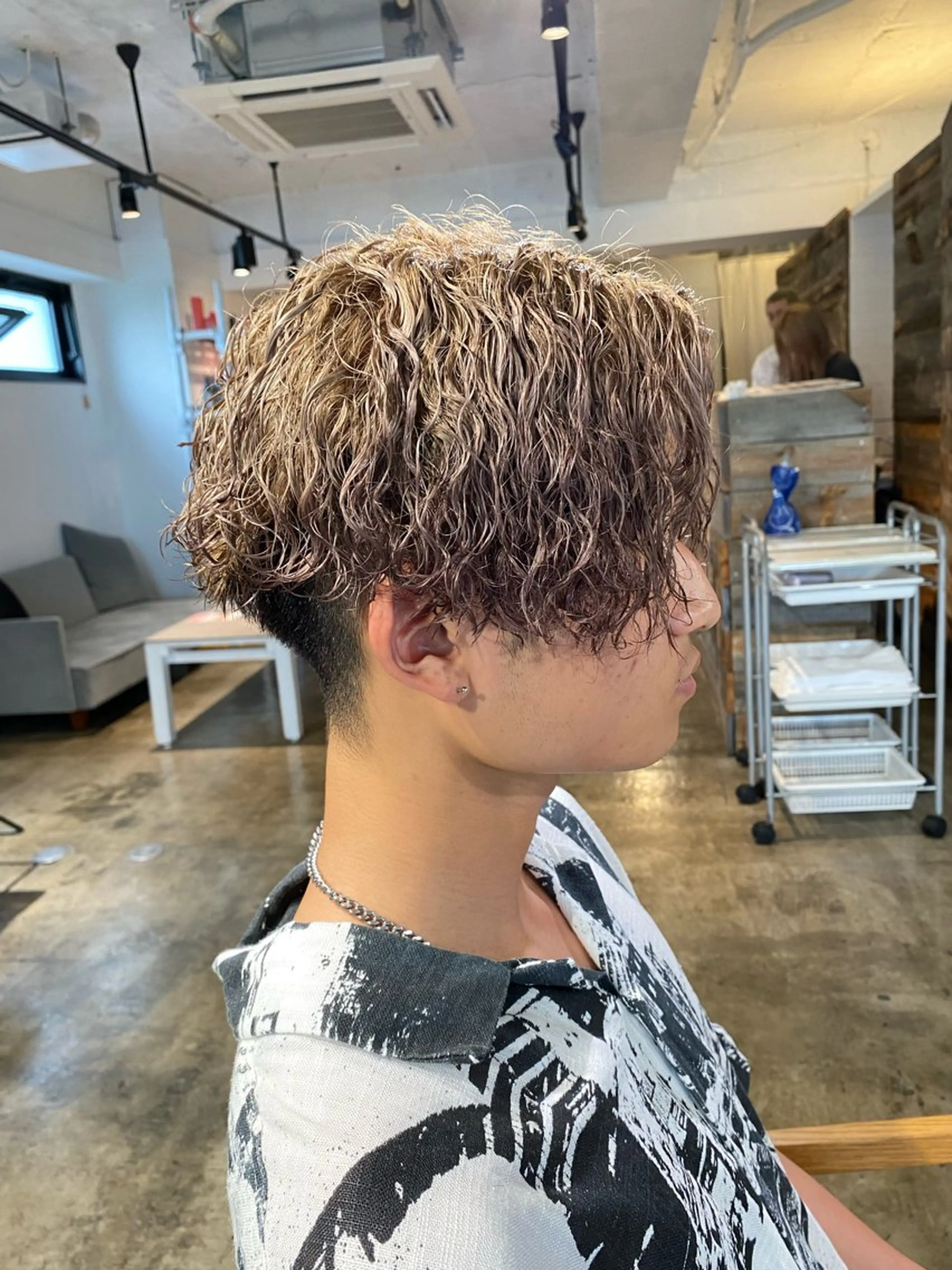 カラー パーマ メンズ メンズブリーチ メンズパーマ ブリーチ メンズパーマ 特化/中川拓也のヘアスタイル