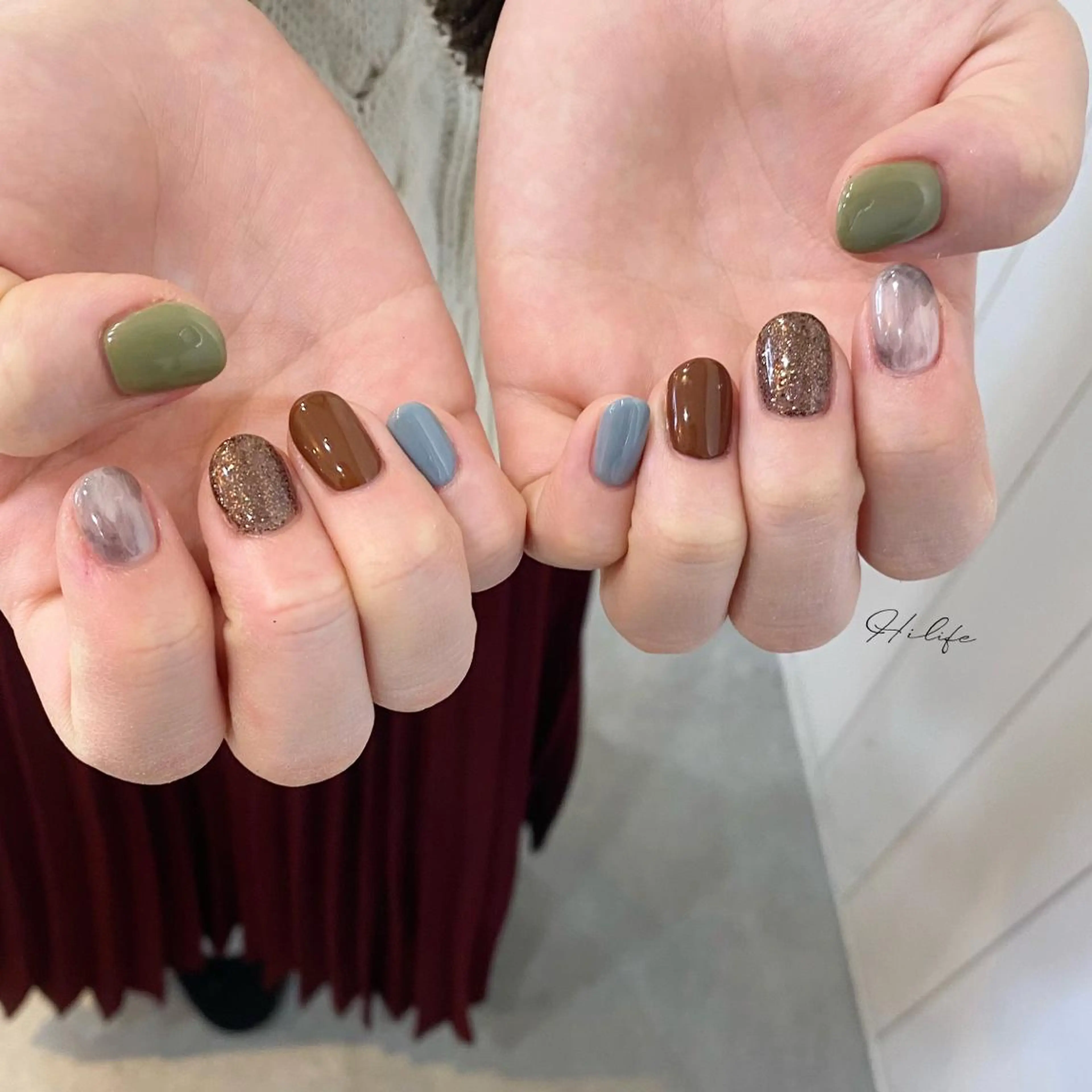 ネイル ショートネイル ネイルチップ ハンドネイル Nail Adore.のネイルデザイン
