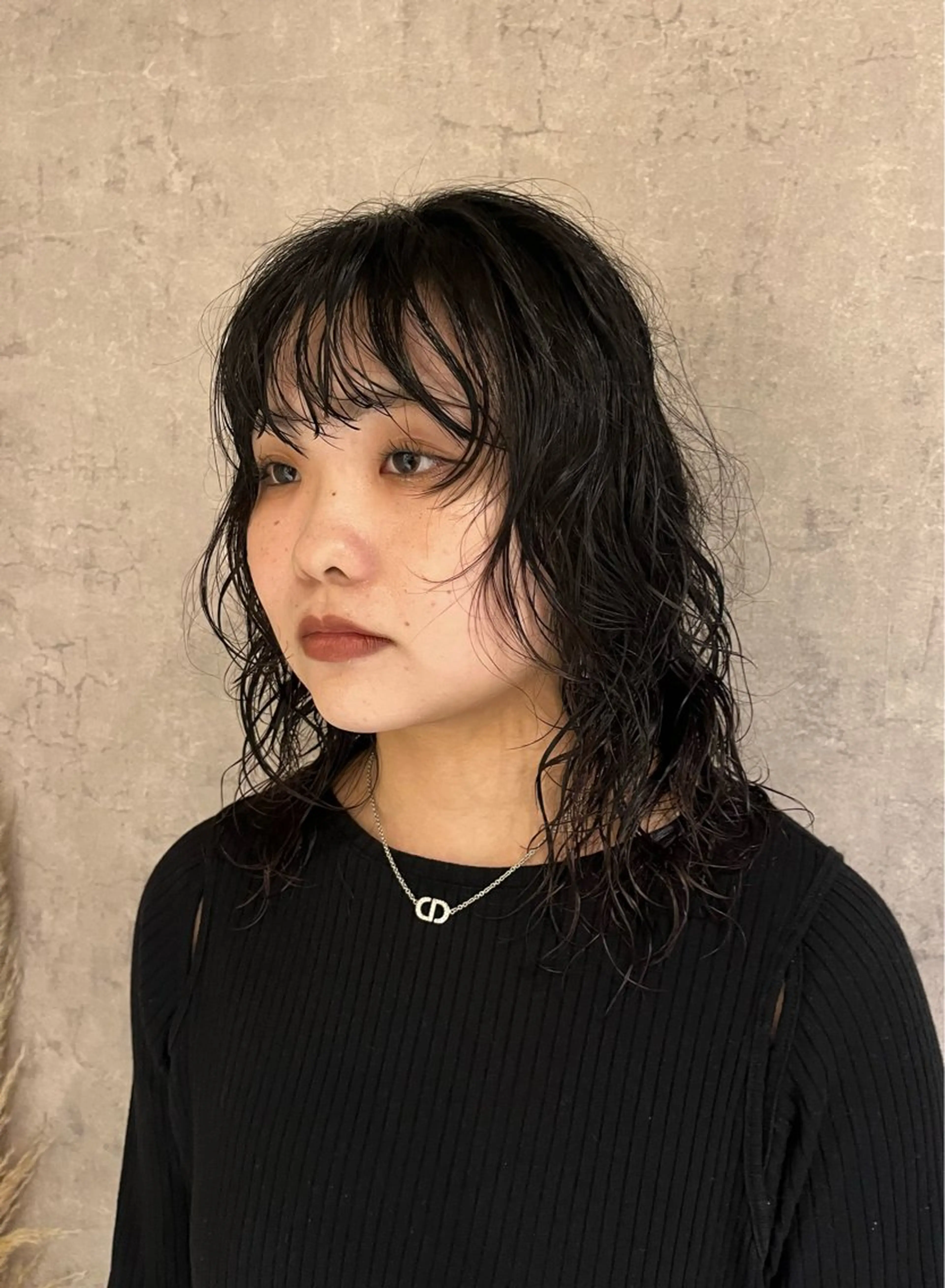 ミディアム パーマ ミディアムパーマ レイヤーカット ウルフカット FIX店長/名駅/ 国際センター/パーマのヘアスタイル