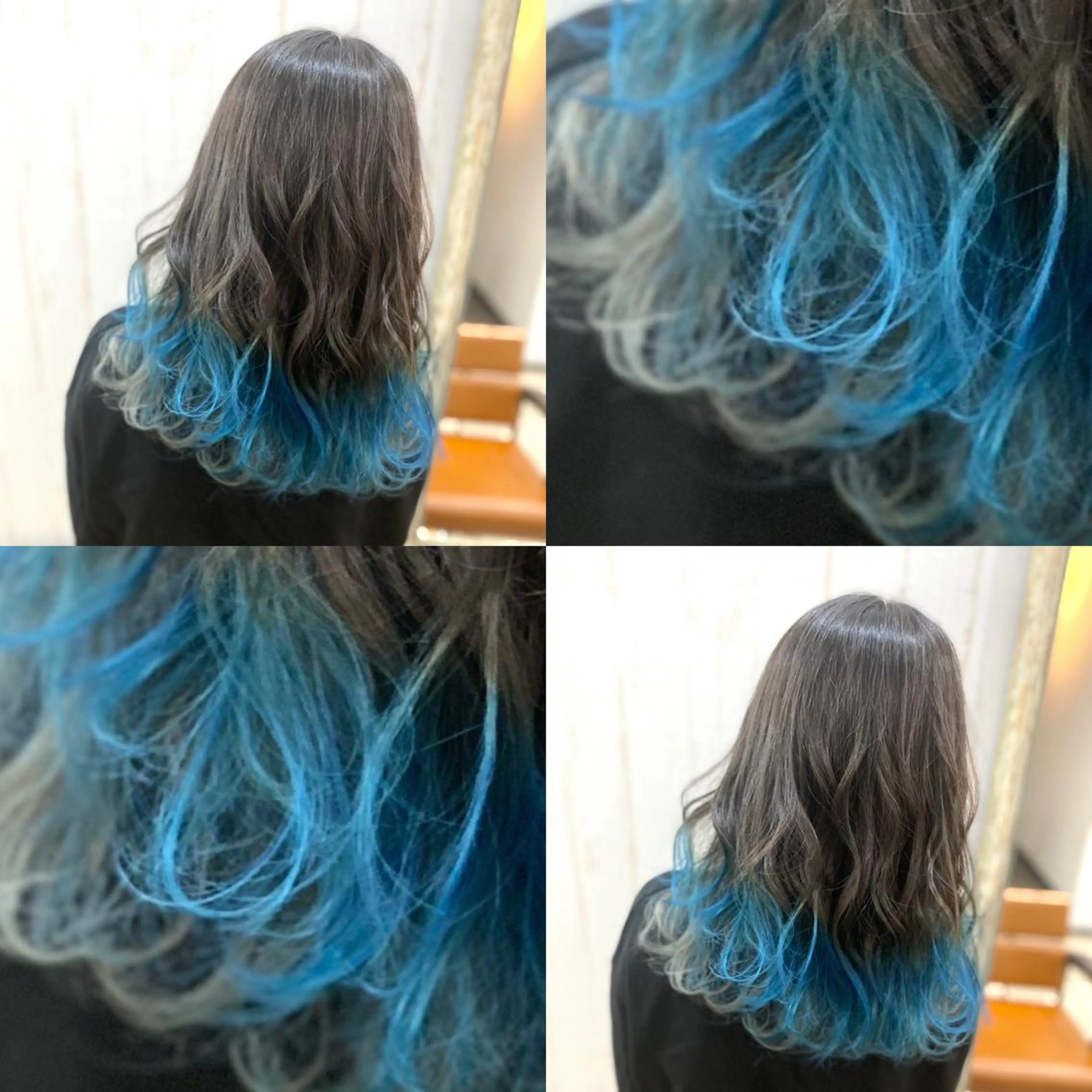 セミロング カラー ハイトーン💫 エクステ💫maiのヘアスタイル