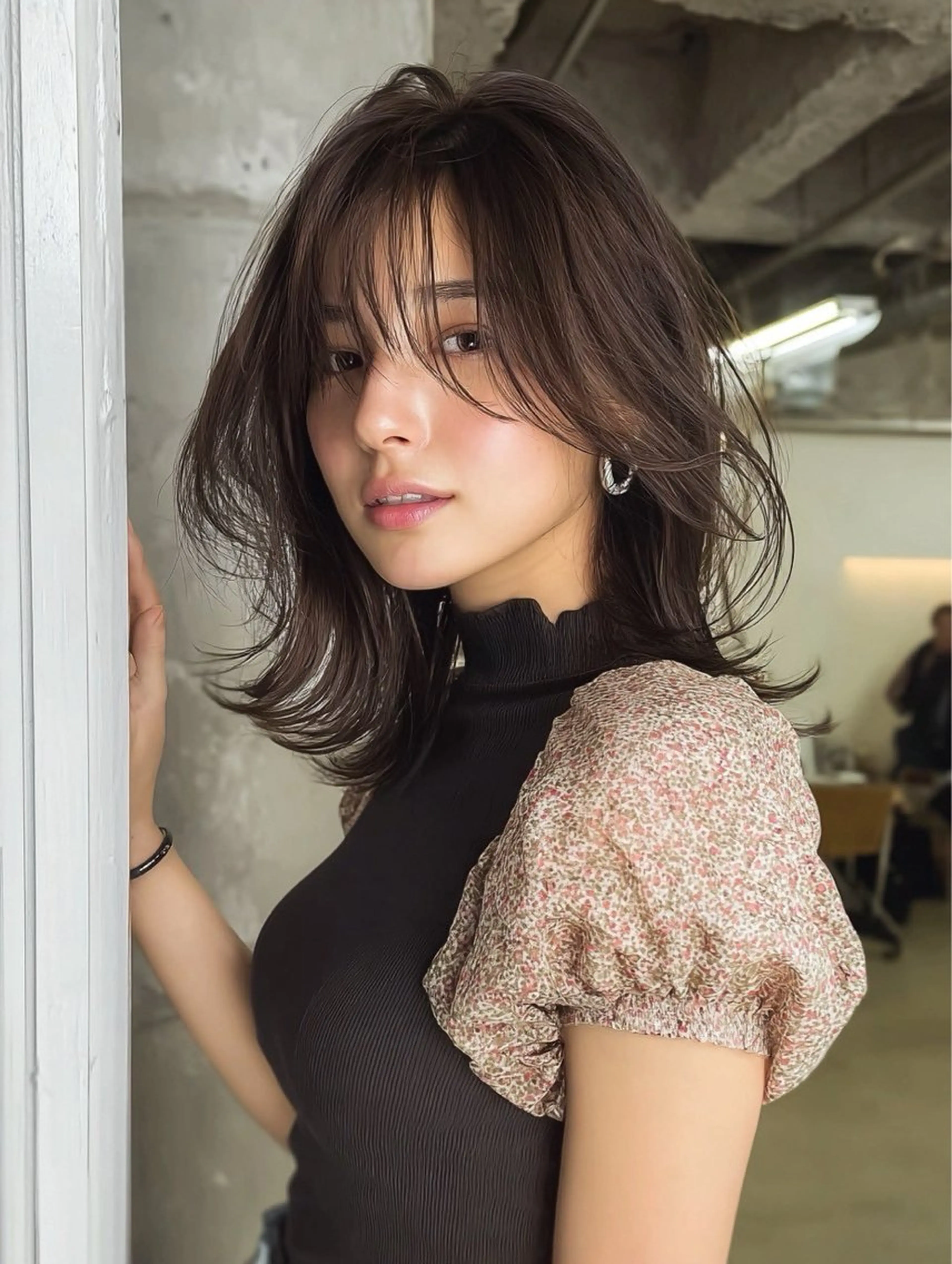 ミディアム カラー カット ヘアカラー トリートメント 似合わせ美髪ヘア✨ 天王寺．阿倍野🌈のヘアスタイル