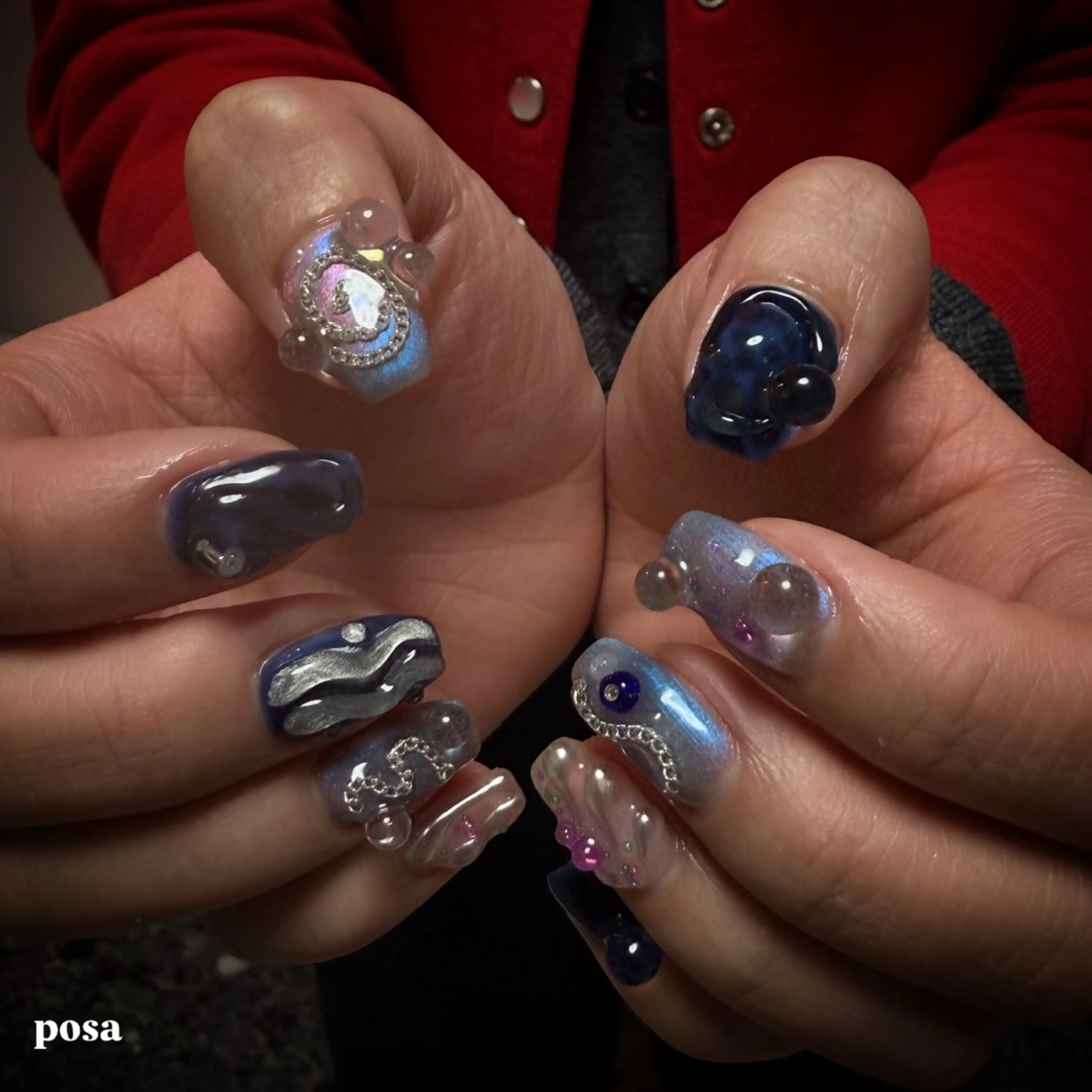 ネイル シンプルネイル ハンドネイル posa nail モエミのネイルデザイン