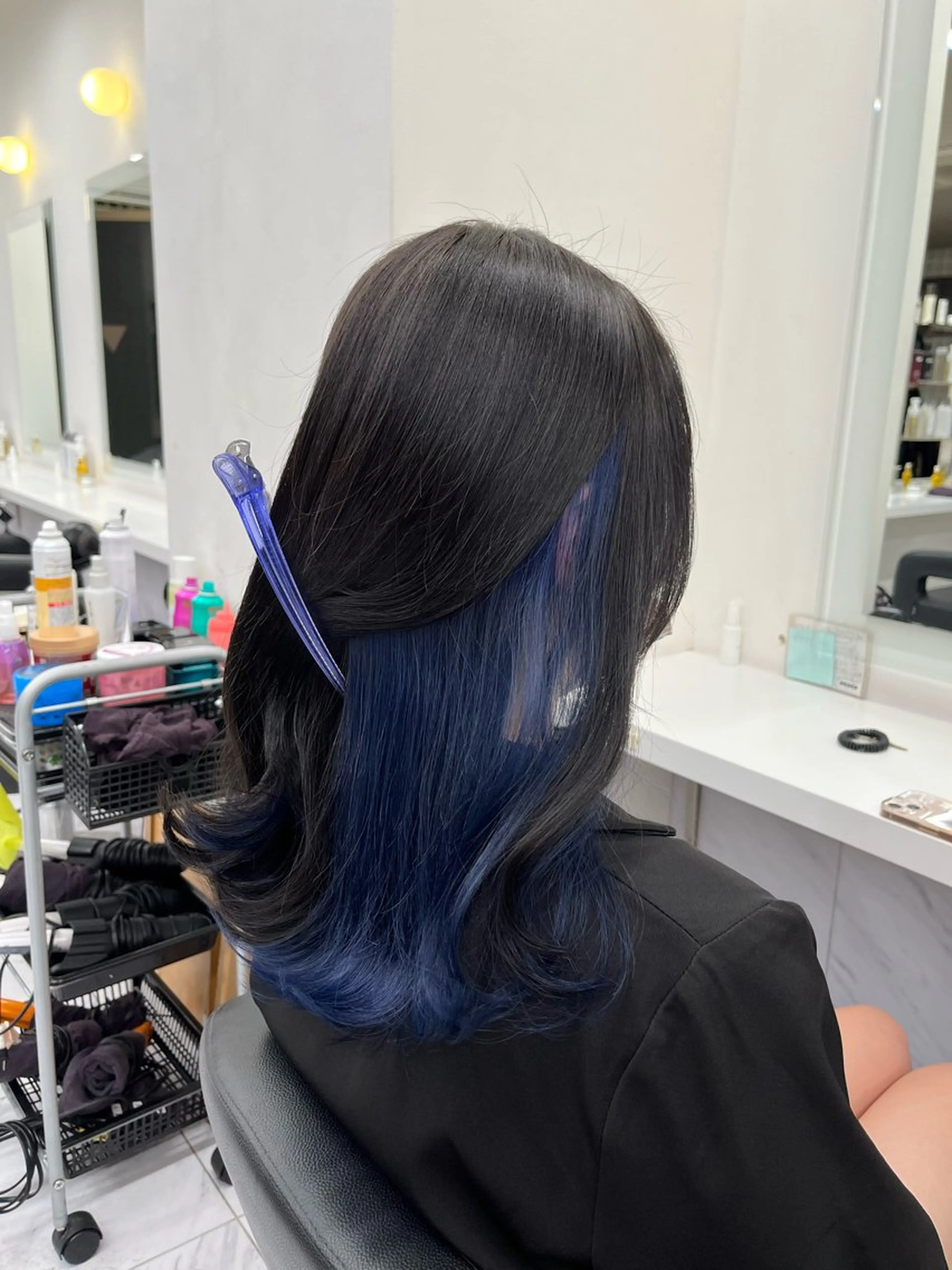 セミロング ヘアカラー トリートメント ヘッドスパ ヘアセット 寒色＆ブリーチ特化 寒色MiOのヘアスタイル