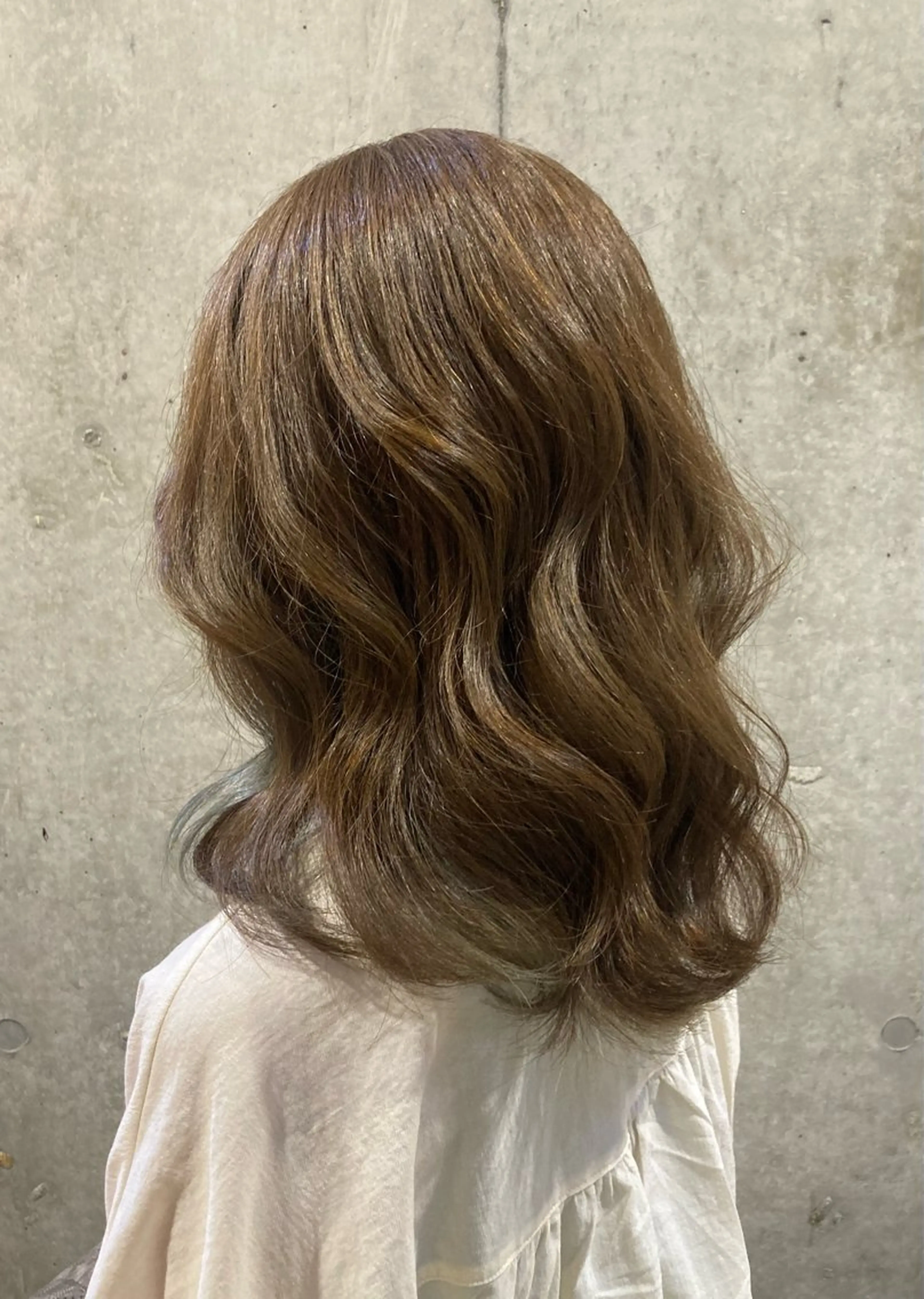 セミロング カラー 横浜美容室／暖色系 michika🌹のヘアスタイル