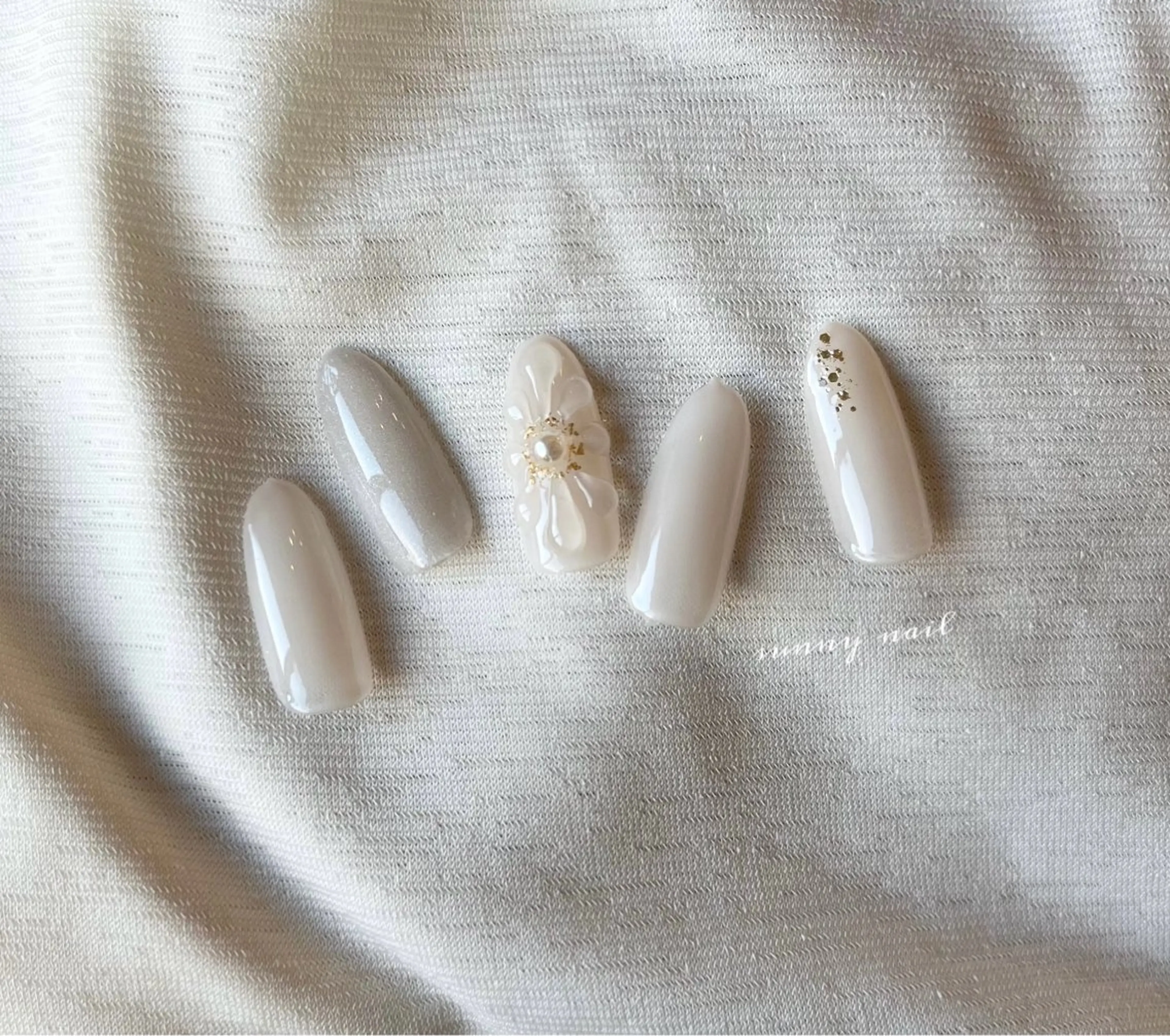 ネイル 入学式 フラワーネイル ジェルネイル 卒業式 マグネットネイル sunny nailのネイルデザイン