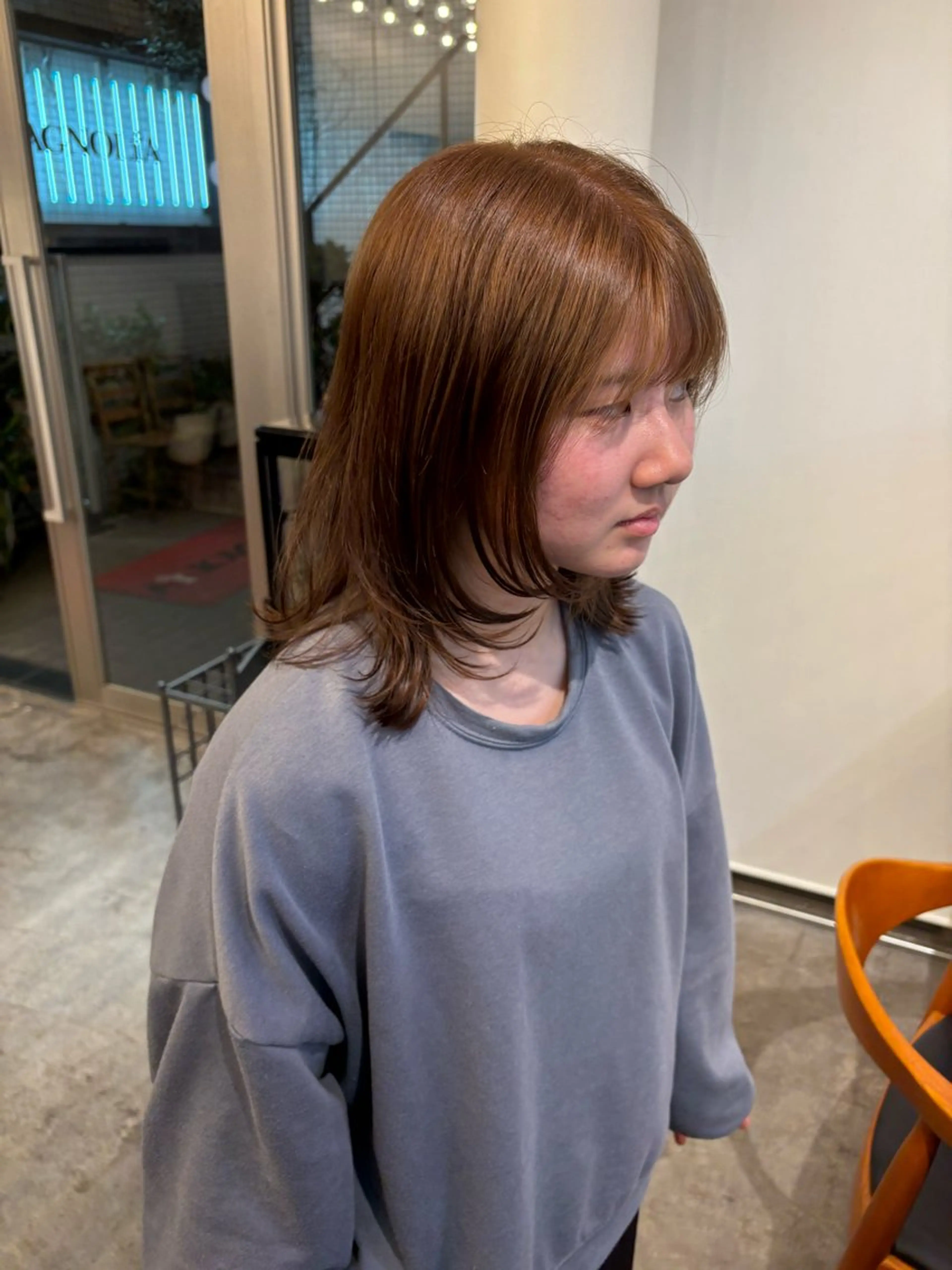 ミディアム レイヤー/パーマ sHOTAのヘアスタイル