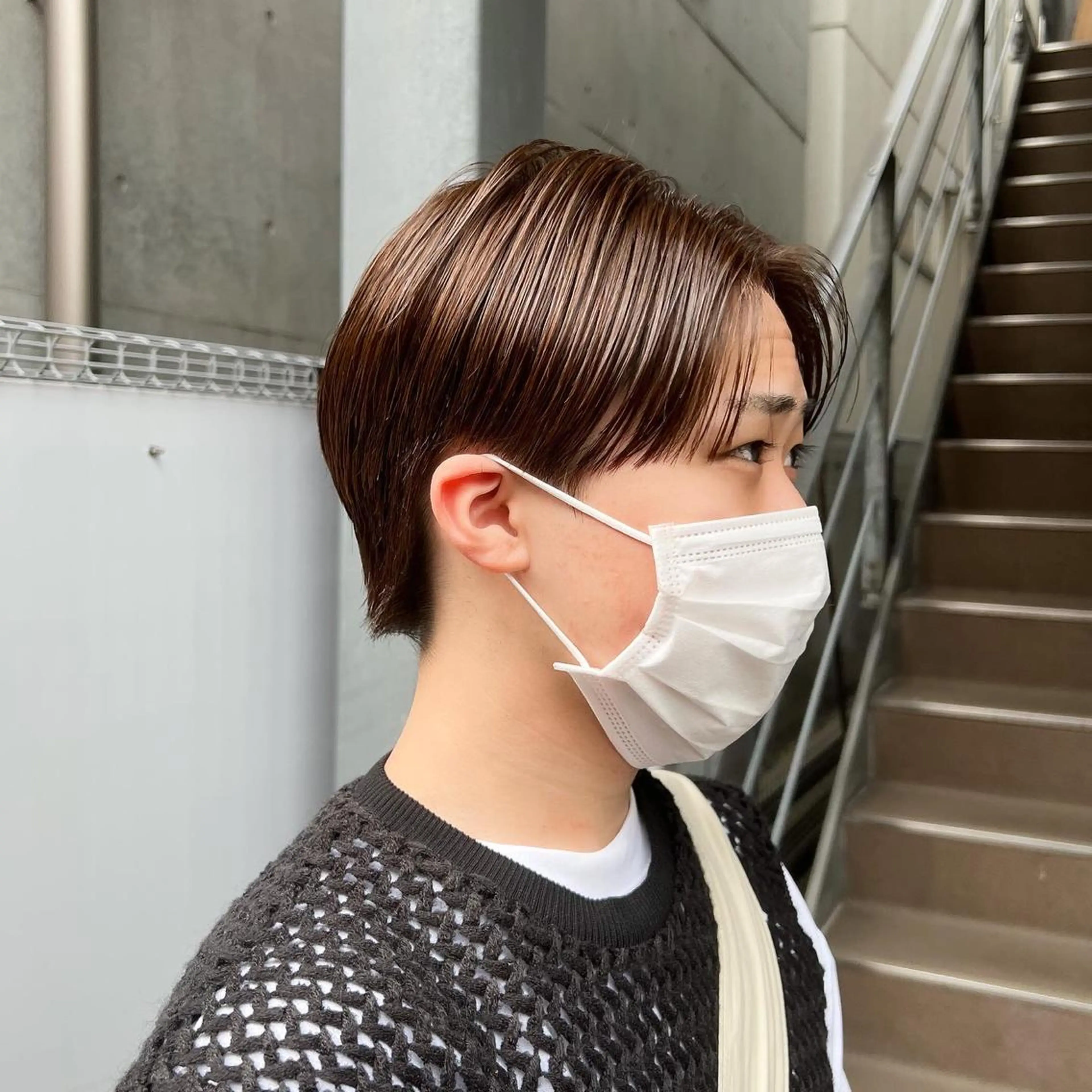 ショート カラー パーマ 透明感カラー 似合わせカット ショートヘア スパイキーショート/ メンズヘア/hugeのヘアスタイル