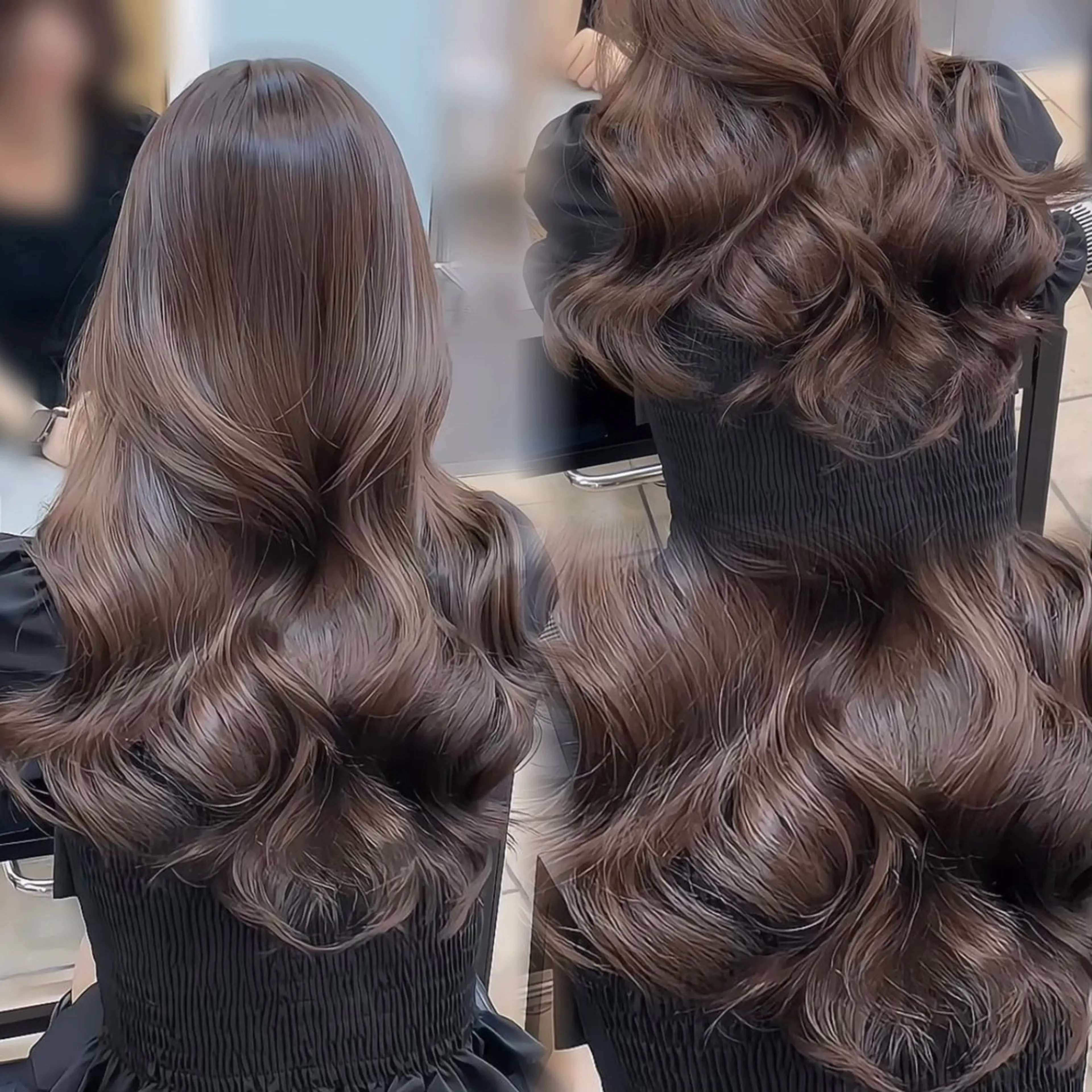 ロング カット ヘアカラー トリートメント 韓国ヘア🤍🇰🇷 ‪🫶🏻吉満のヘアスタイル