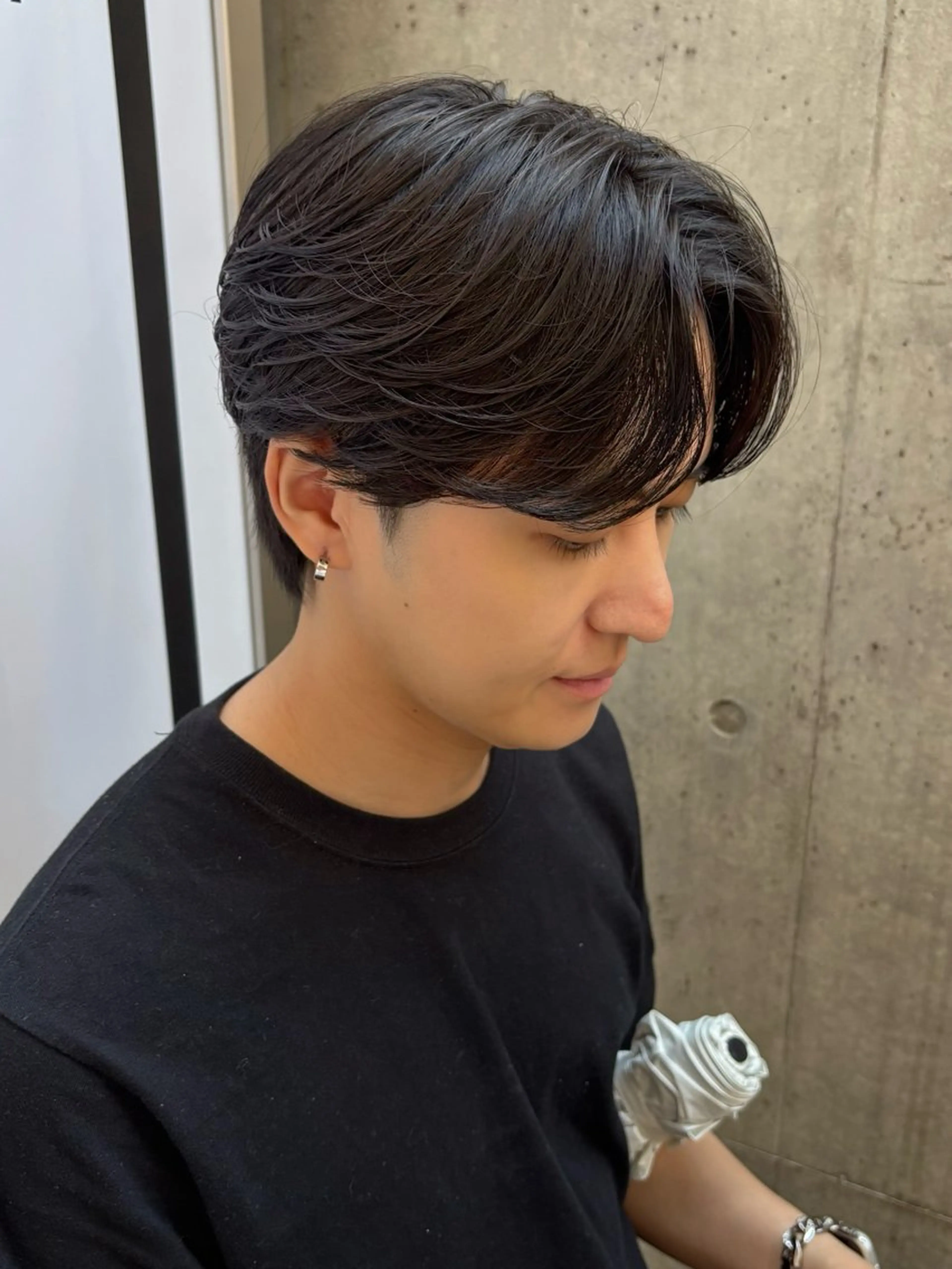 ショート パーマ メンズ カット パーマ カルマパーマ韓国ヘア shiryuのヘアスタイル