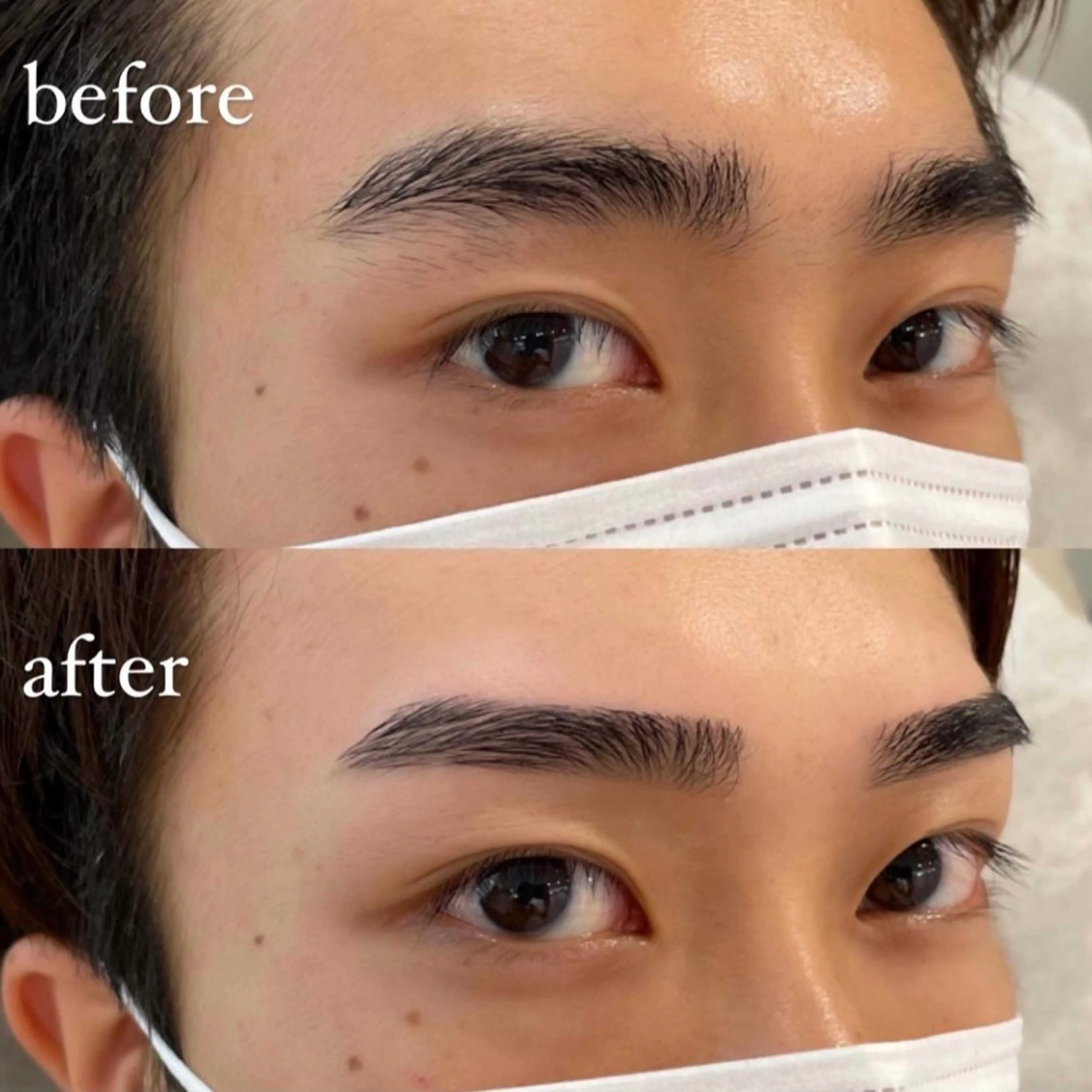 【期間限定】眉ケアトリートメント(眉ワックス)メンズ🩵骨格や筋肉に合わせて似合わせ眉をご提案🫧🫧の写真